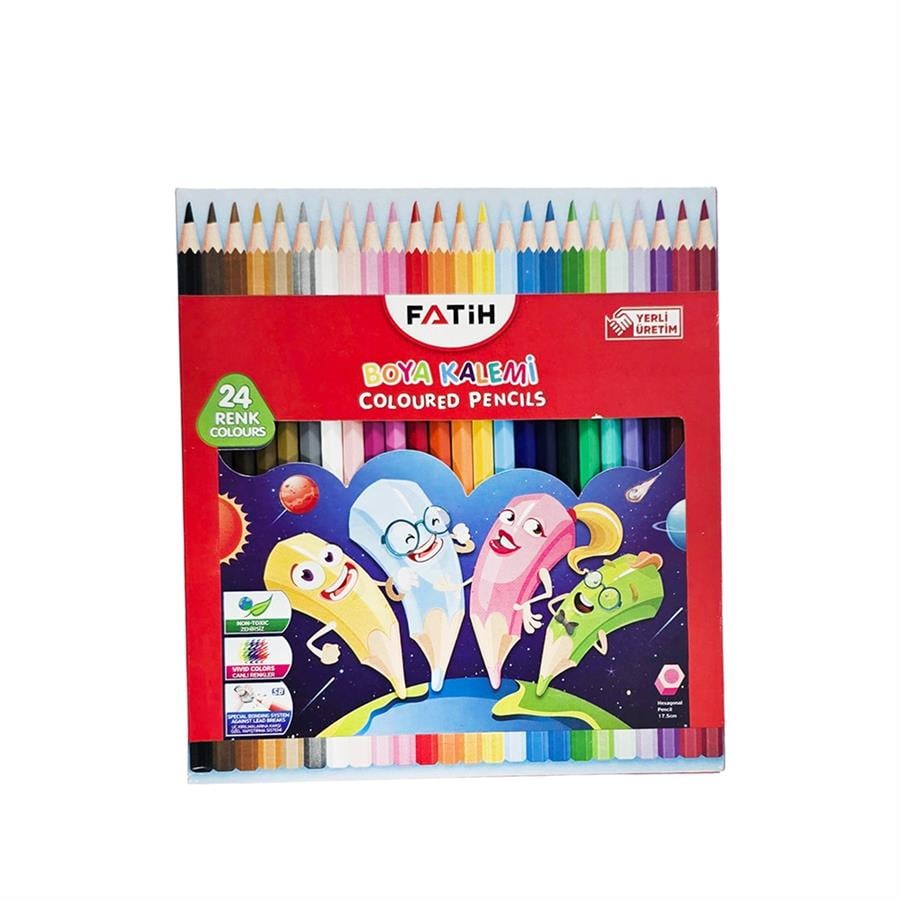 Fatih Kuru Boya 24 Renk Set Tam Boy