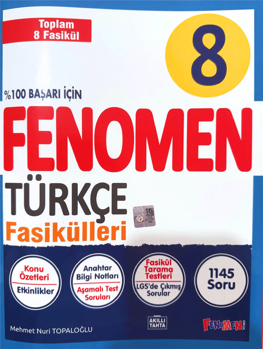 Fenomen Yayınları - 8. Sınıf Türkçe Fasikülleri Set (8 Kitap)