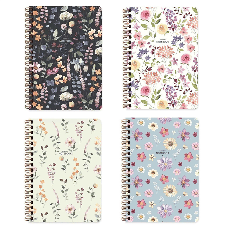 Keskin Color A5 96 Yaprak Çizgili Spiralli Sert Kapak Çiçek Defter