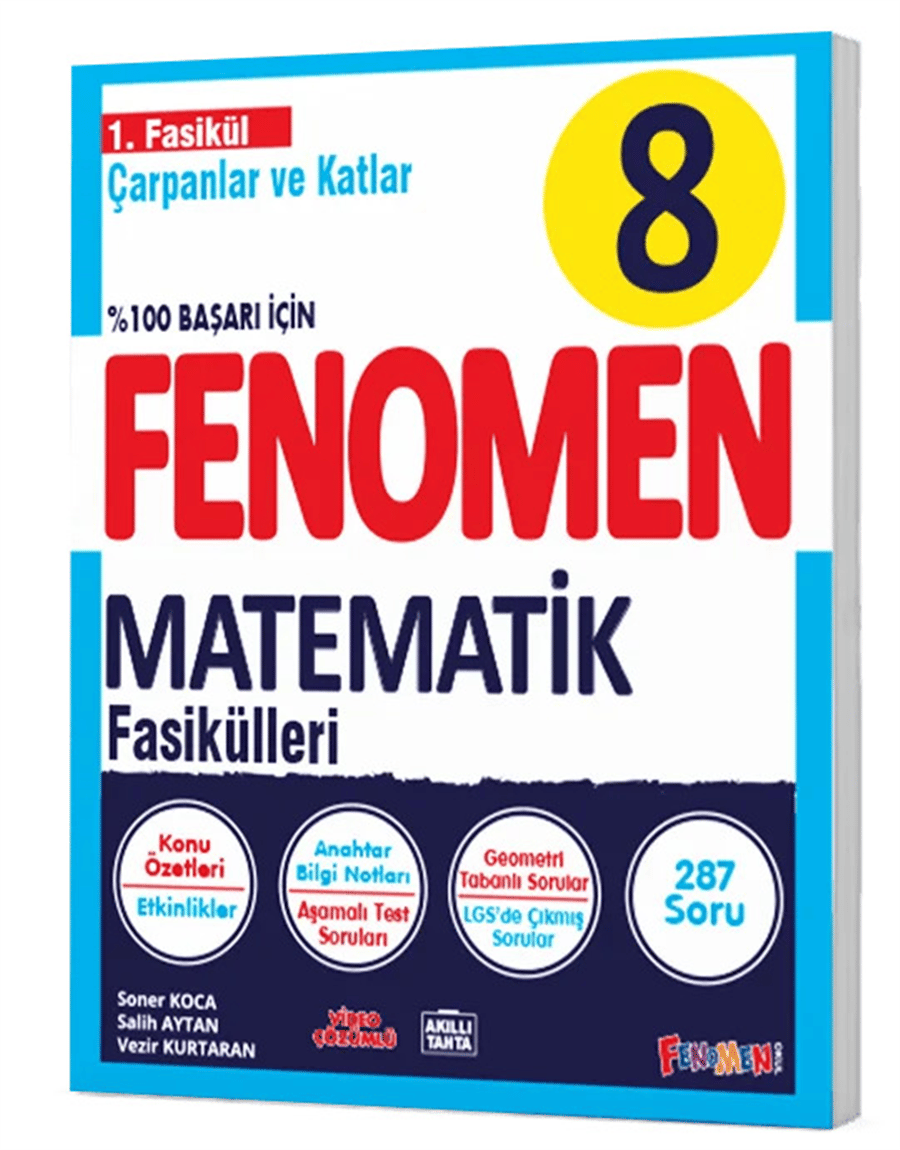 Kurmay Yayınları Fenomen 8 Matematik Fasikül Seti (1-2-3-4-5-6. Sayılar)