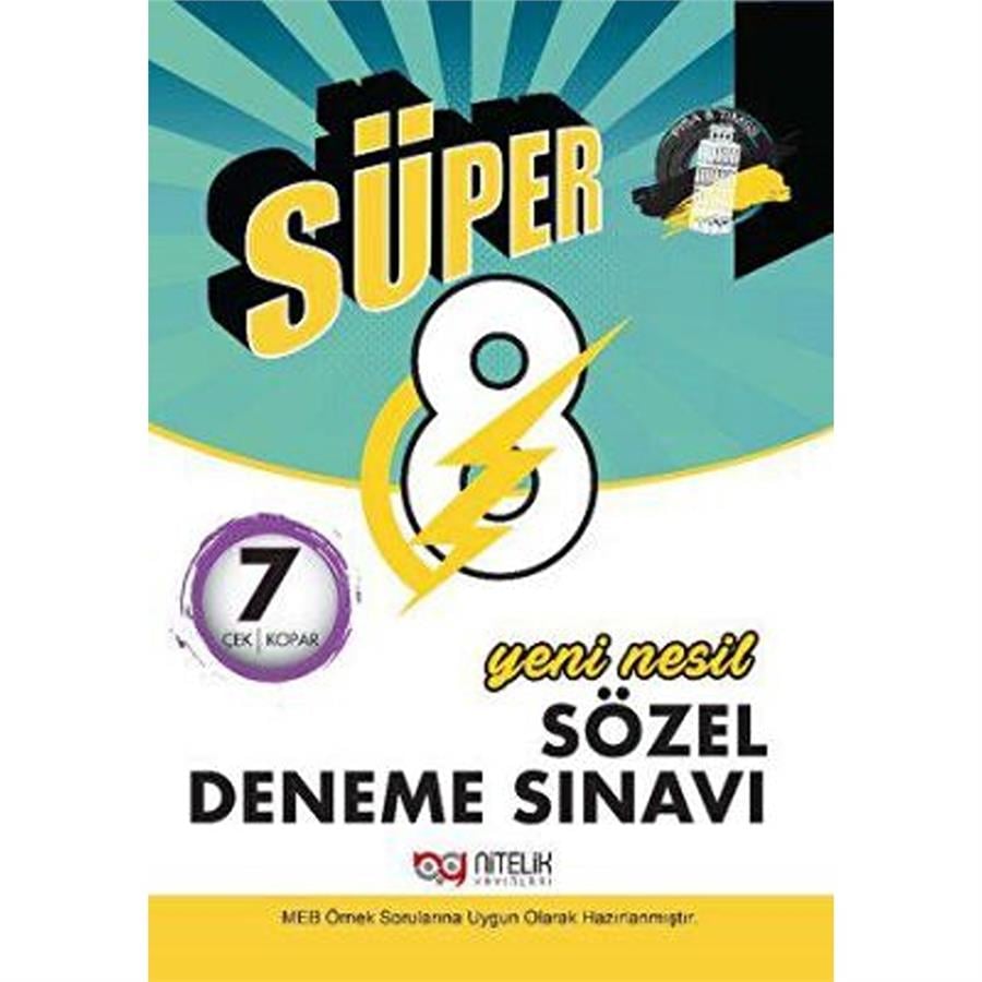 Nitelik 8. Sınıf Deneme Yeni Nesil Süper Sözel 7 Deneme