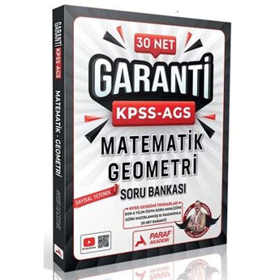 Paraf Akademi KPSS-AGS 30 Net Matematik Geometri Soru Bankası