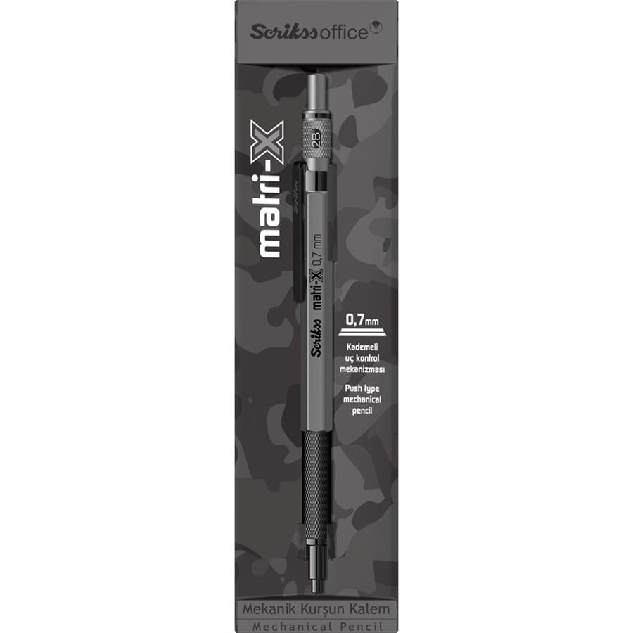 Scrikss Office Versatil Kalem Matri-X 0.7mm Gri