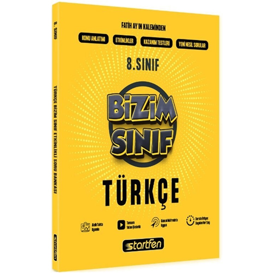 Startfen Yayınları 8. Sınıf Türkçe Bizim Sınıf Etkinlikli Soru Bankası (2026-2027 Güncel Baskı)