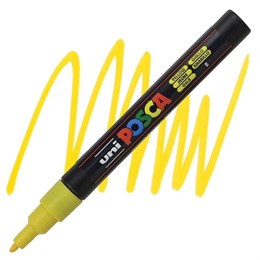 Uni Posca Su Bazlı Poster Markörü (0.9-1.3) Sarı