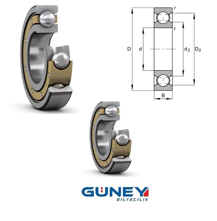 130X165X18 TEK SIRA SABIT BILYALI RULMAN 61826