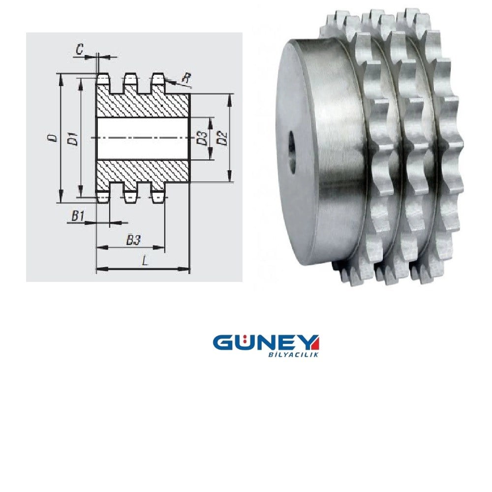 3/8X3X24 HASEL ZİNCİR DİŞLİ