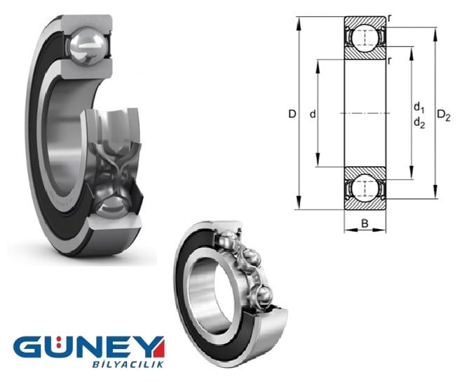 60192RS 95X145X24  Tek Sıra Sabit Bılyalı Rulman