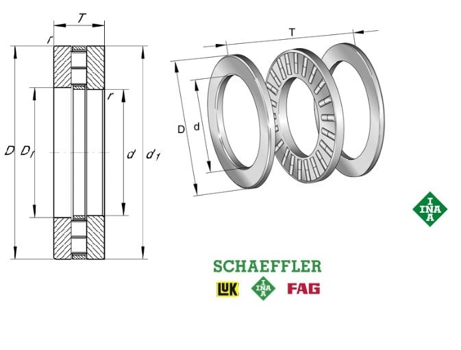 60X110X30 Eksenel Makarali Büte Rulman