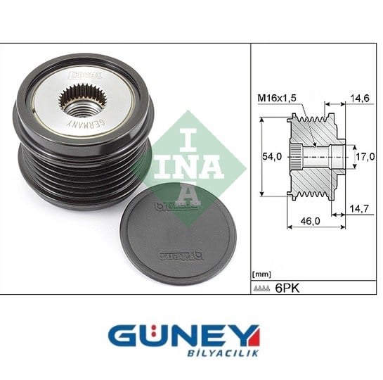 ALTERNATOR RULMANI 535030810   9810856580 9810525380 SU001-A4985 1622780280 GATES OAP7252