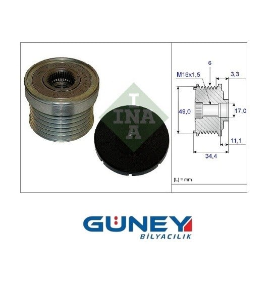 GATES OAP7111 LUK 535018310 AKROS AP-034 LUK 535008210 535018310 F-236528.01