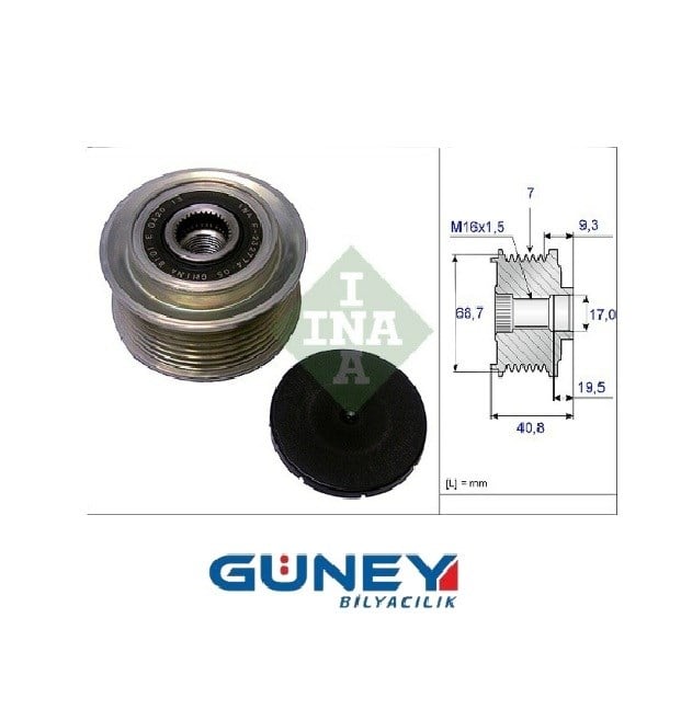 GNR AB20  INA 59931 F-232774.04 RUV 59931 AKROS AP-001 GATES OAP7159