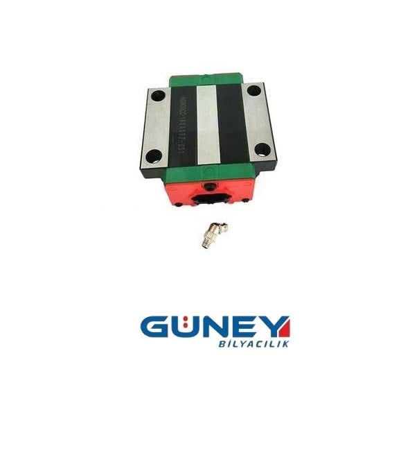 GNY45G LİNEER ARABA GENİŞ HGW 45CC (HIWIN UYUMLU) RAY DAHİL YÜKSEKLİK 60MM DELİK MERK. EN BOY 100X80