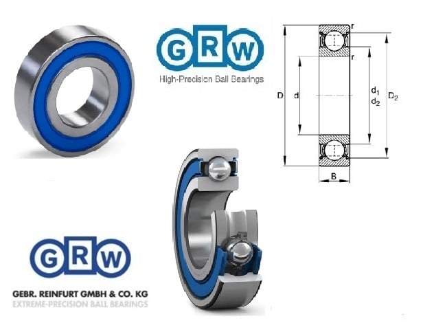 LR6072RS 7X22X6 TEK SIRA SABİT BİLYALI RULMAN