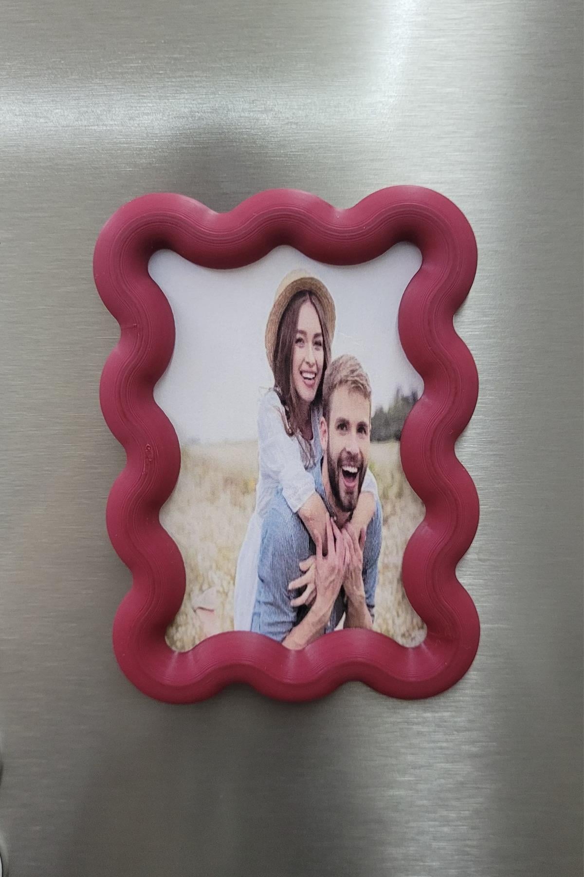 2 Adet Renkli Fotoğraf Çerçevesi Magnet, Manyetik Çerçeve