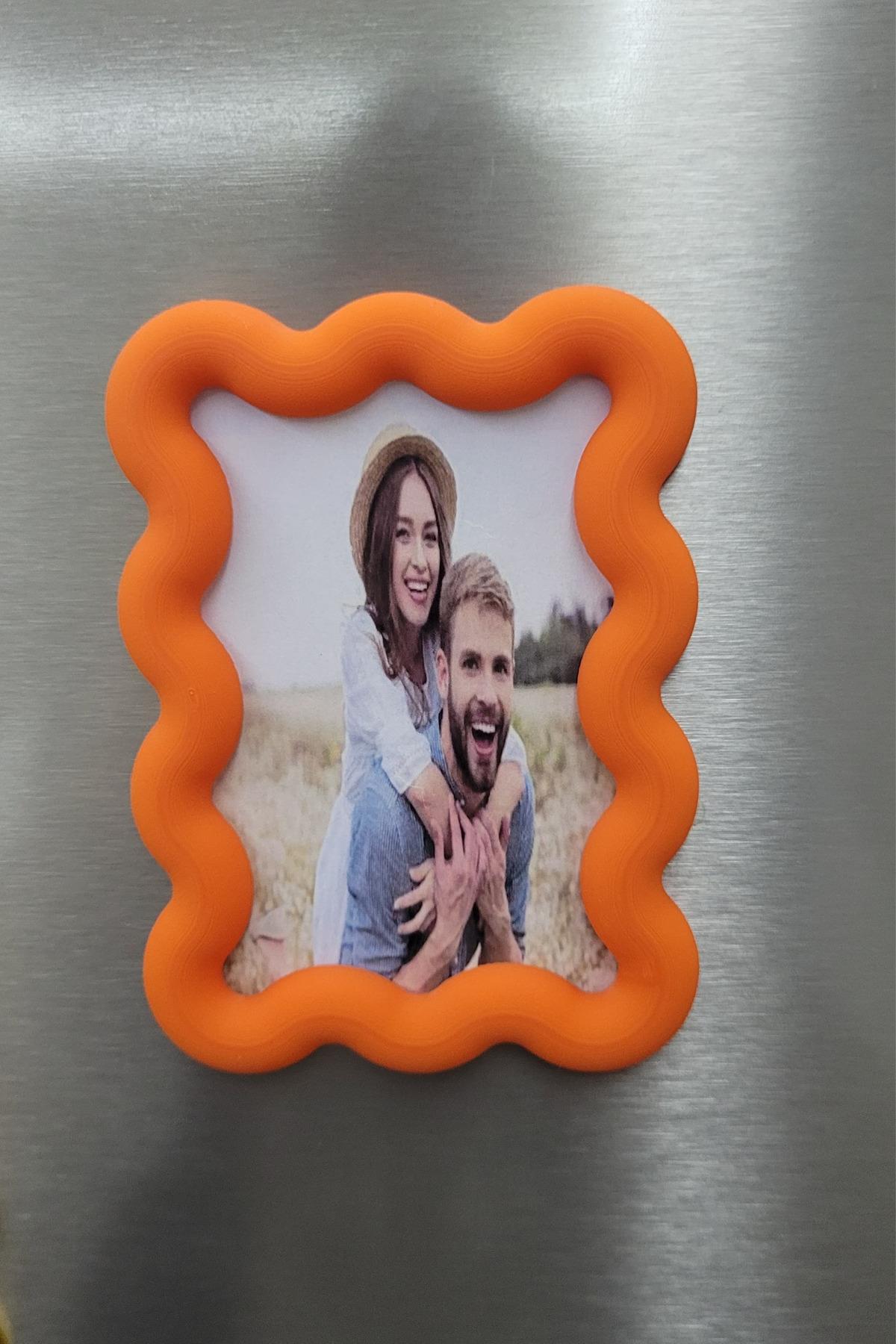 2 Adet Renkli Fotoğraf Çerçevesi Magnet, Manyetik Çerçeve