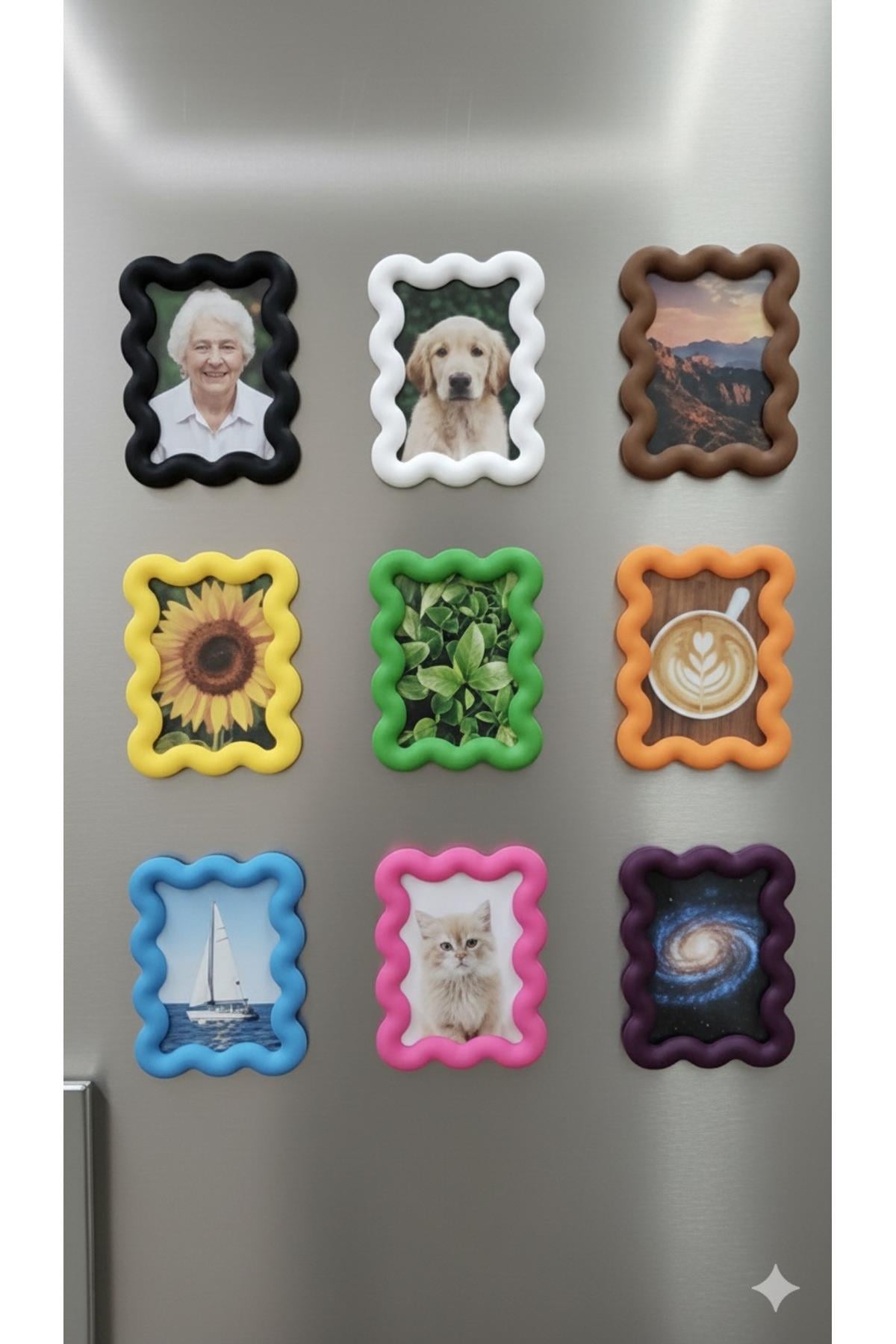 Mini renkli magnet çerçeve instax mini uyumlu 9adet