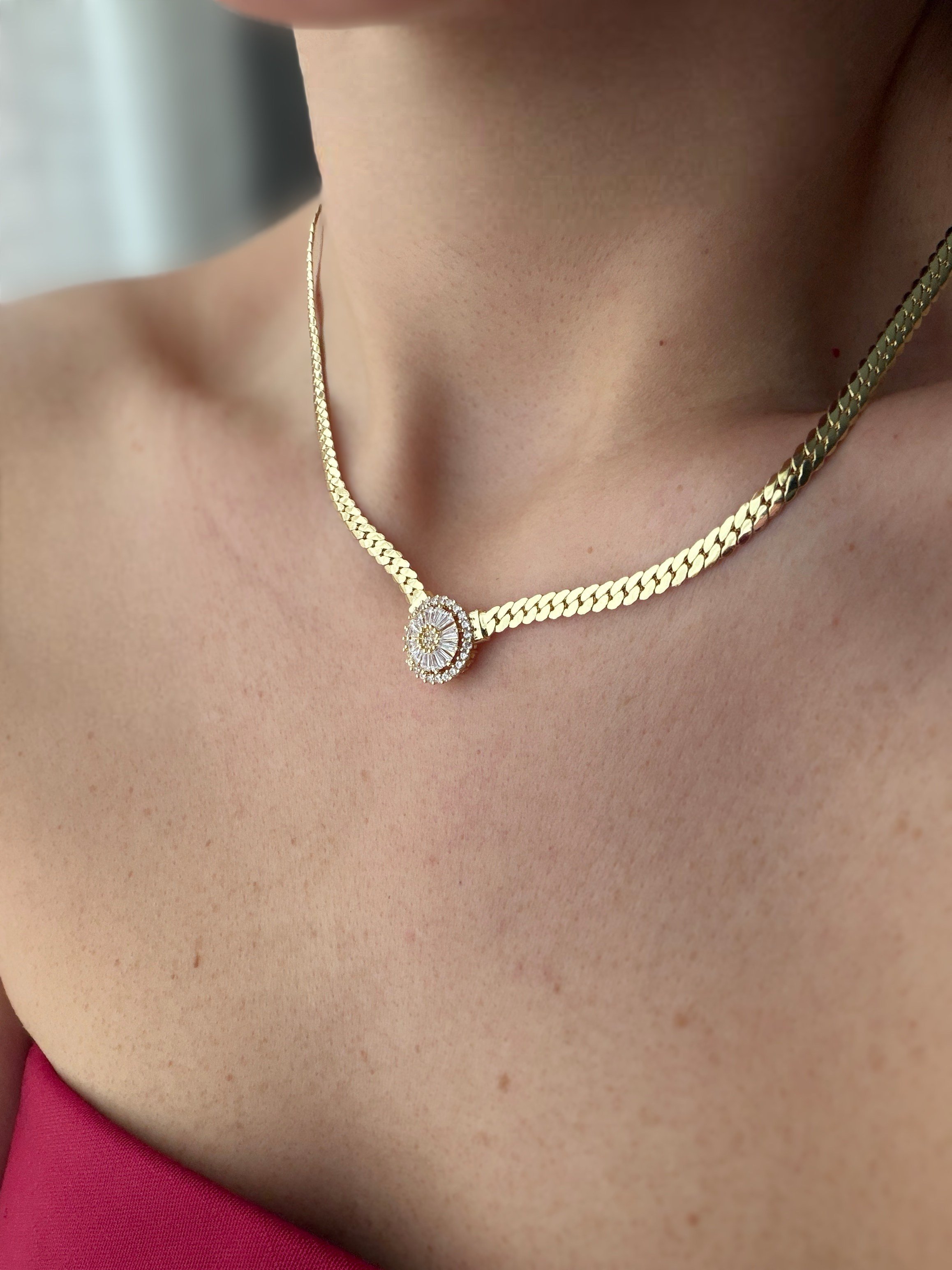 14K gold altın kaplama,özel gün serilerinden zarif bileklik ve kolye 2'li set
