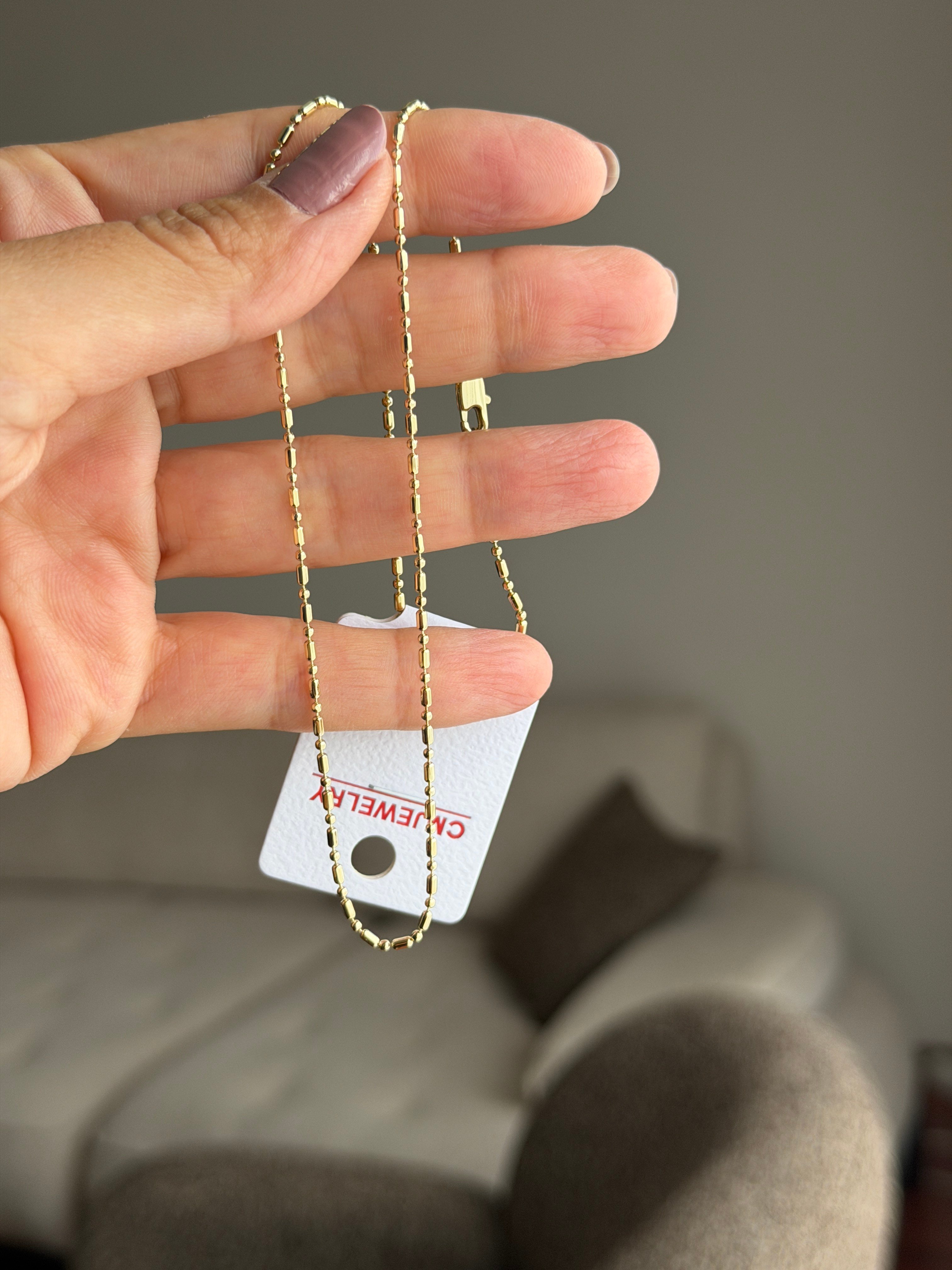 14K gold renk altın kaplama cm kalitesi incecik zarif tamamlayıcı zincir kolye