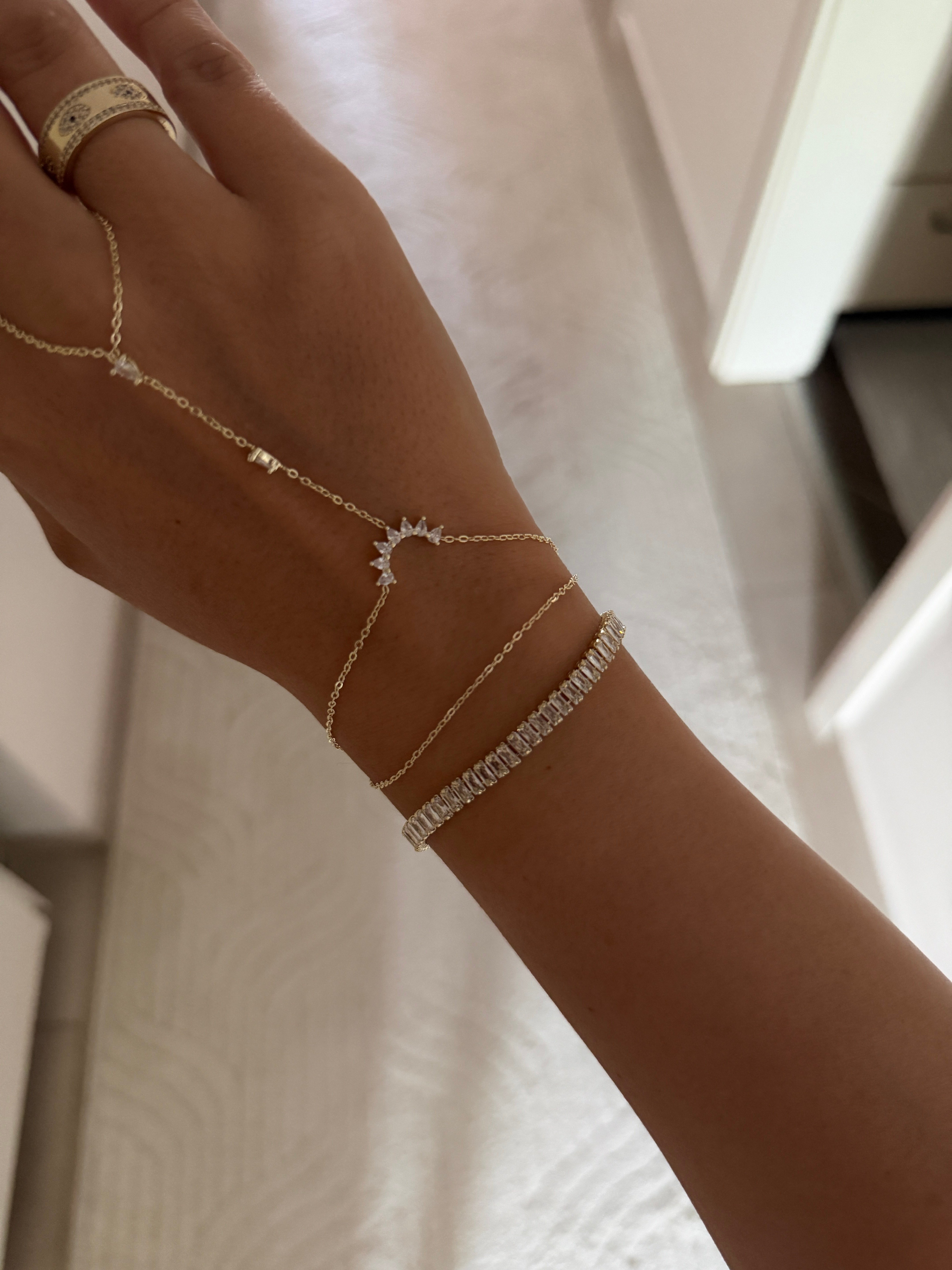 14K gold renk altın kaplama geniş su yolu bileklik