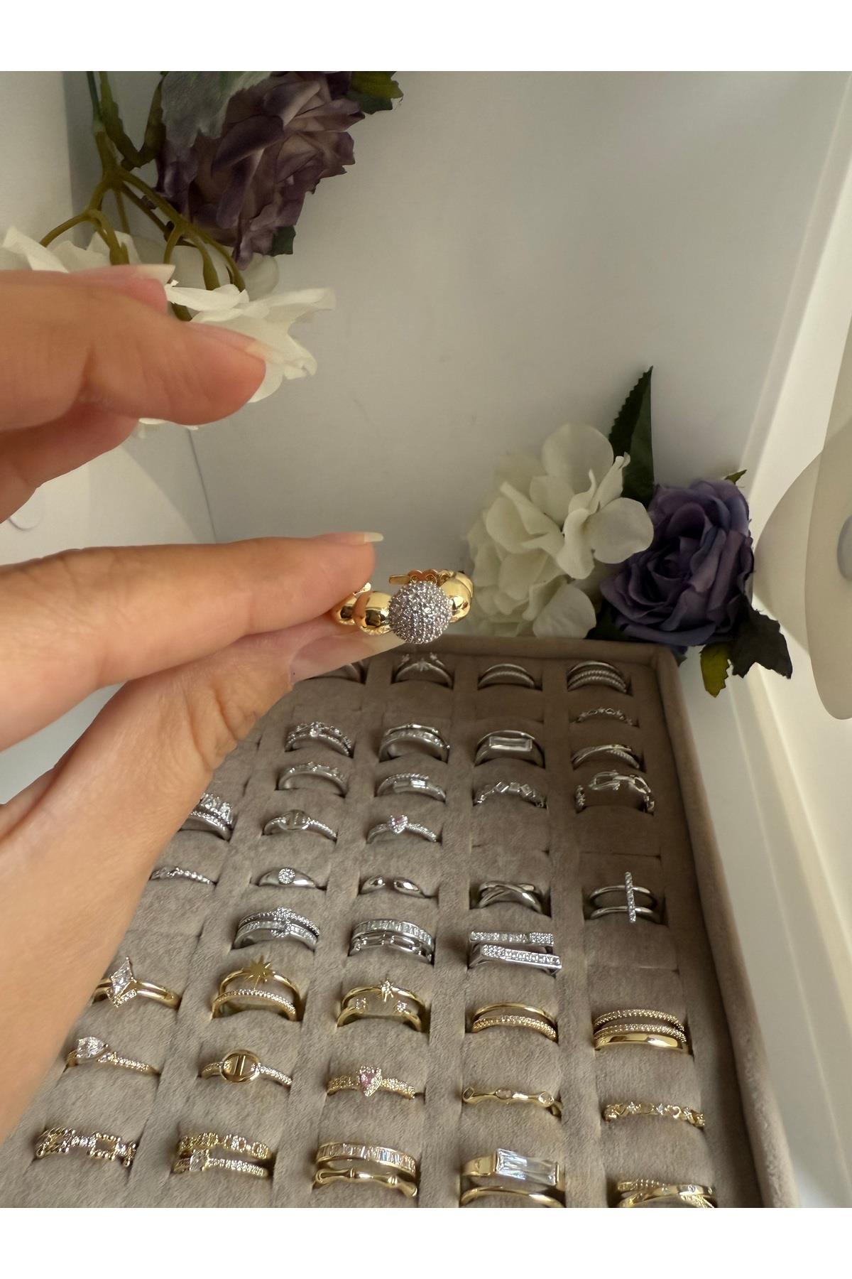 14K gold renk tasarım-1347 yüzük 💃🏻
