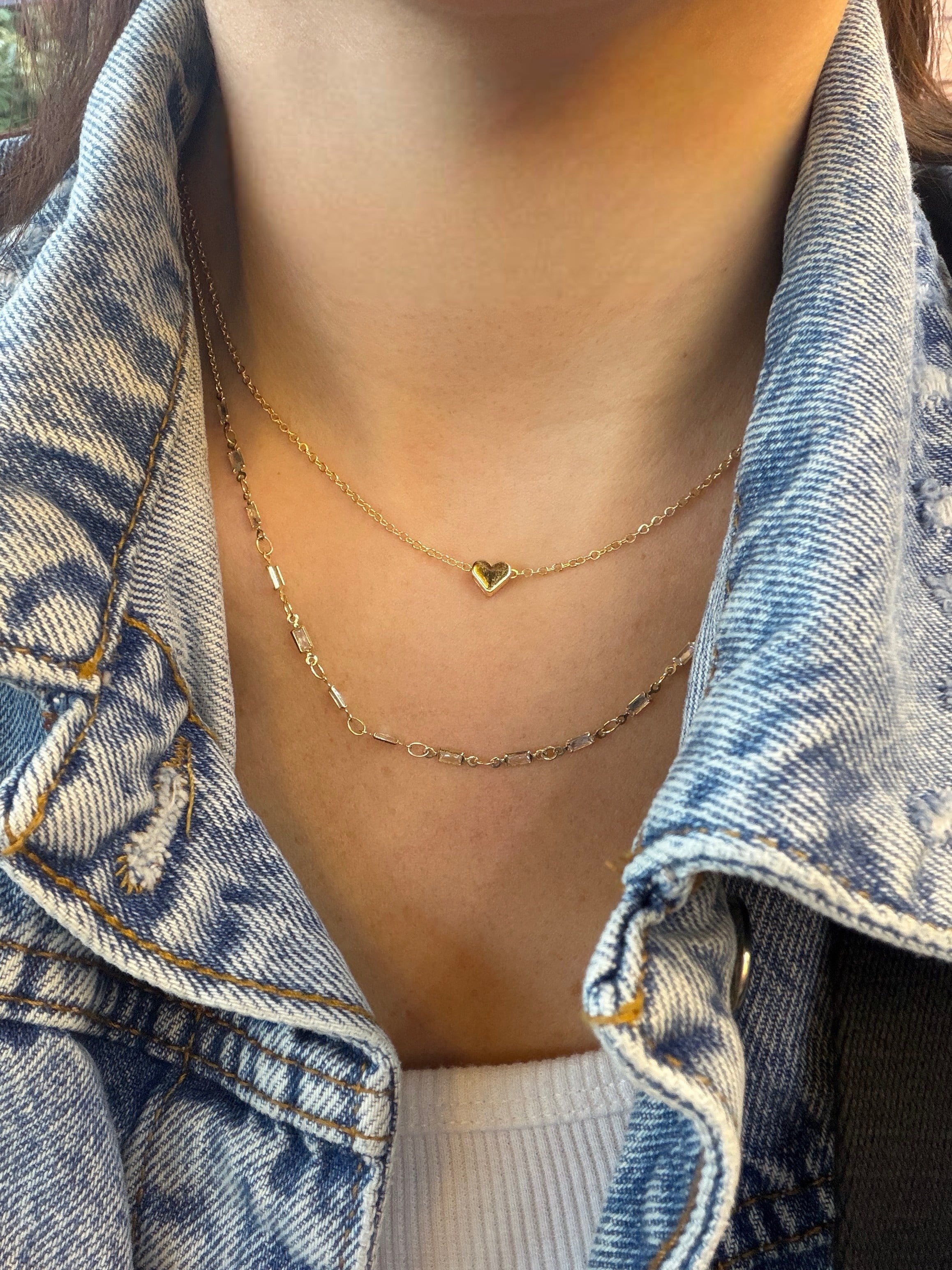 14K gold renk,minik aşk temalı kalp kolye