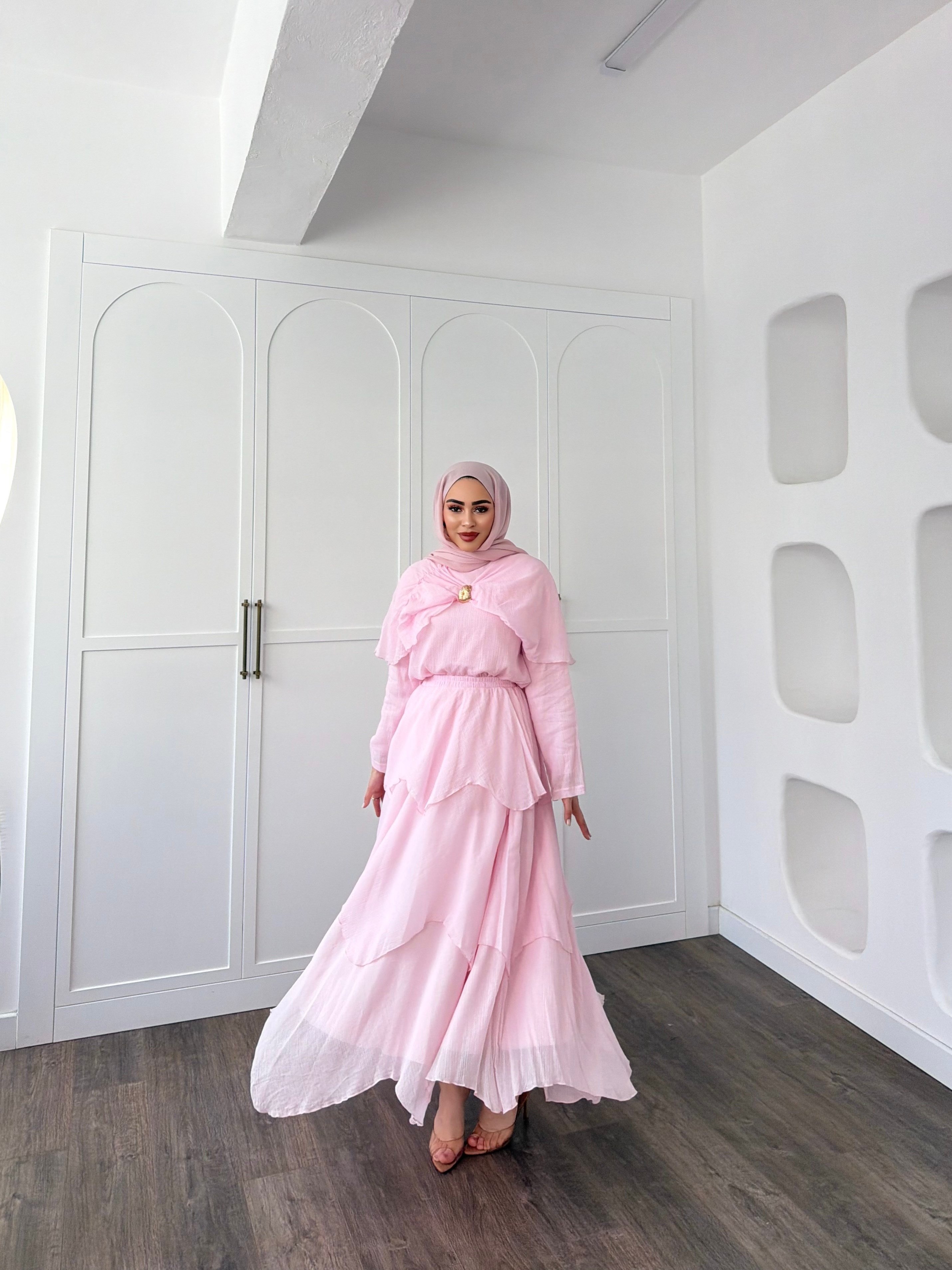  Irmak Etekli Takım - Pembe