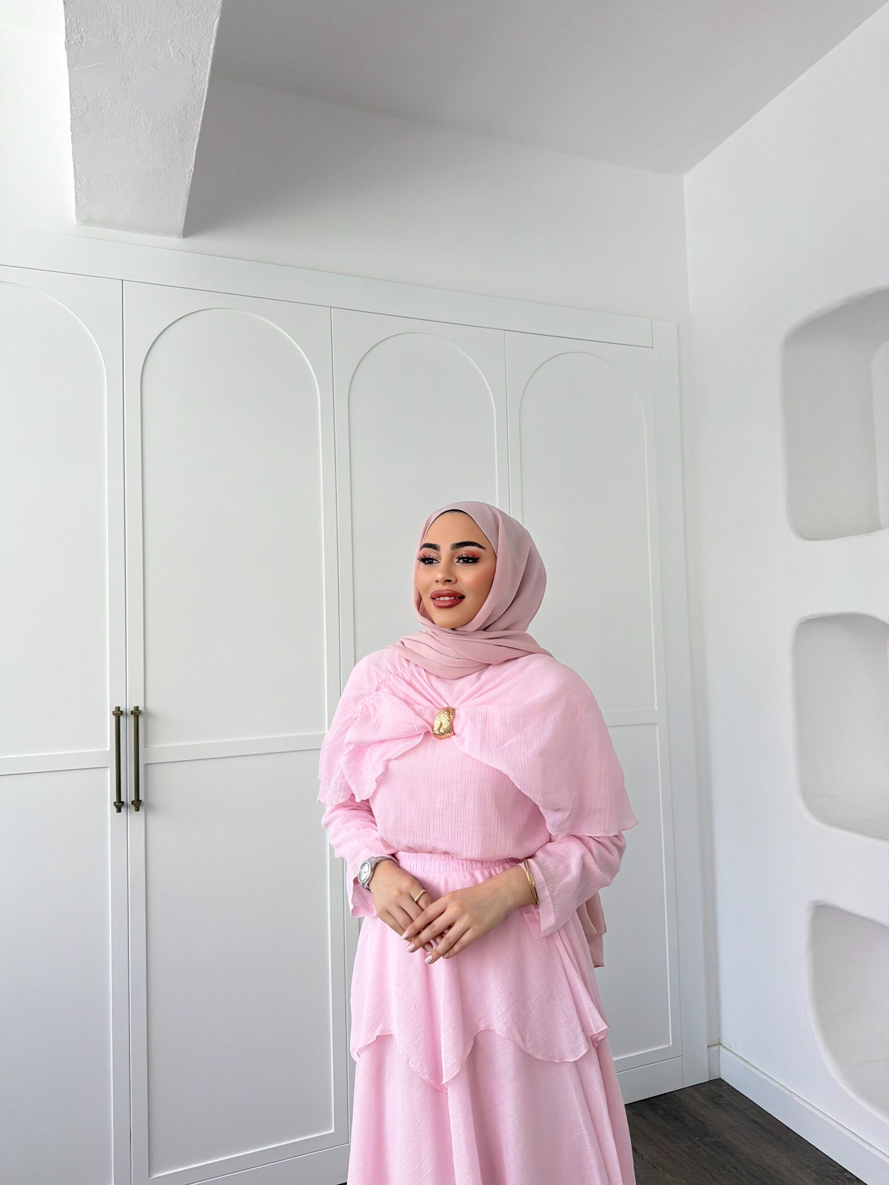  Irmak Etekli Takım - Pembe