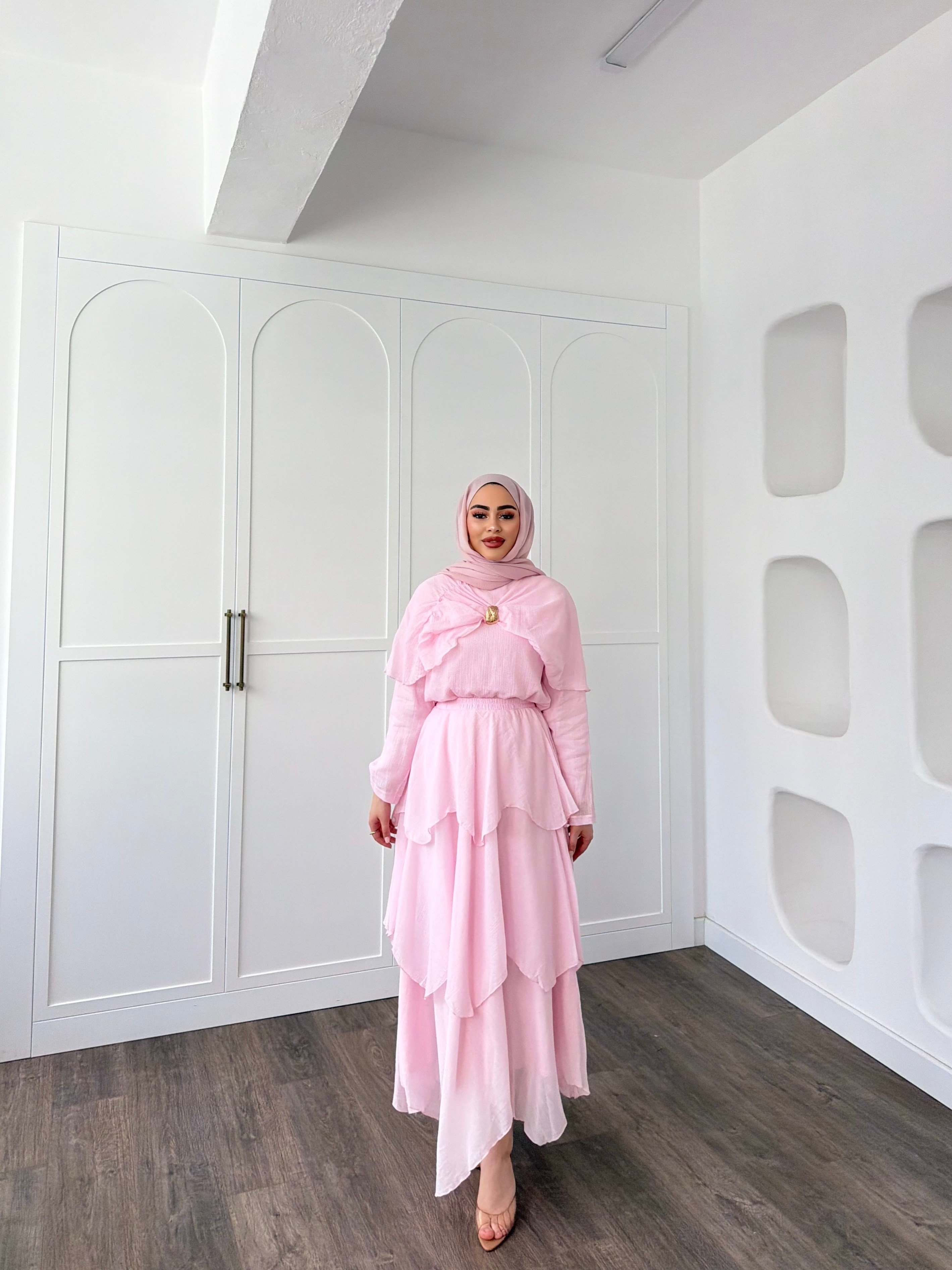  Irmak Etekli Takım - Pembe