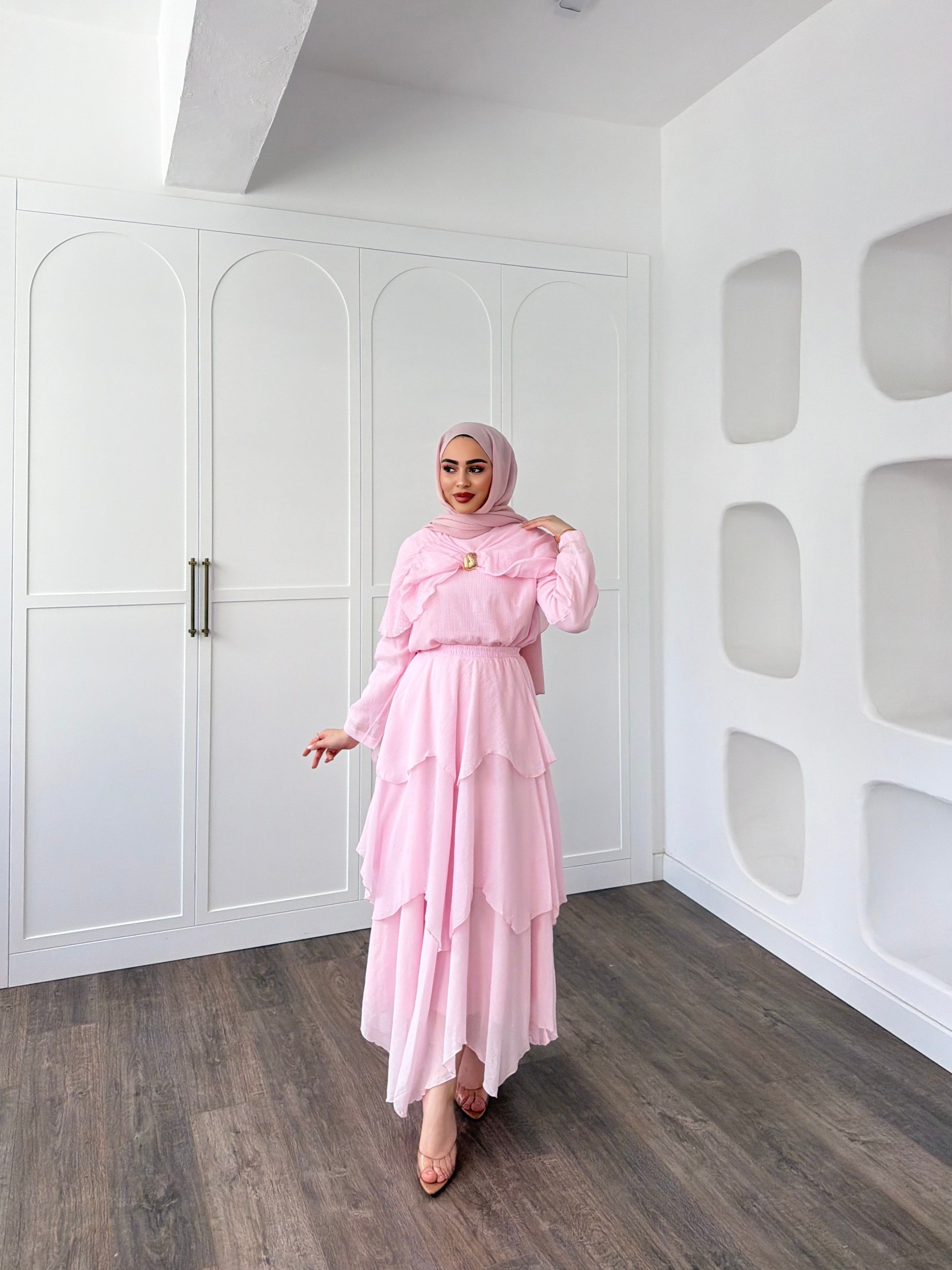  Irmak Etekli Takım - Pembe