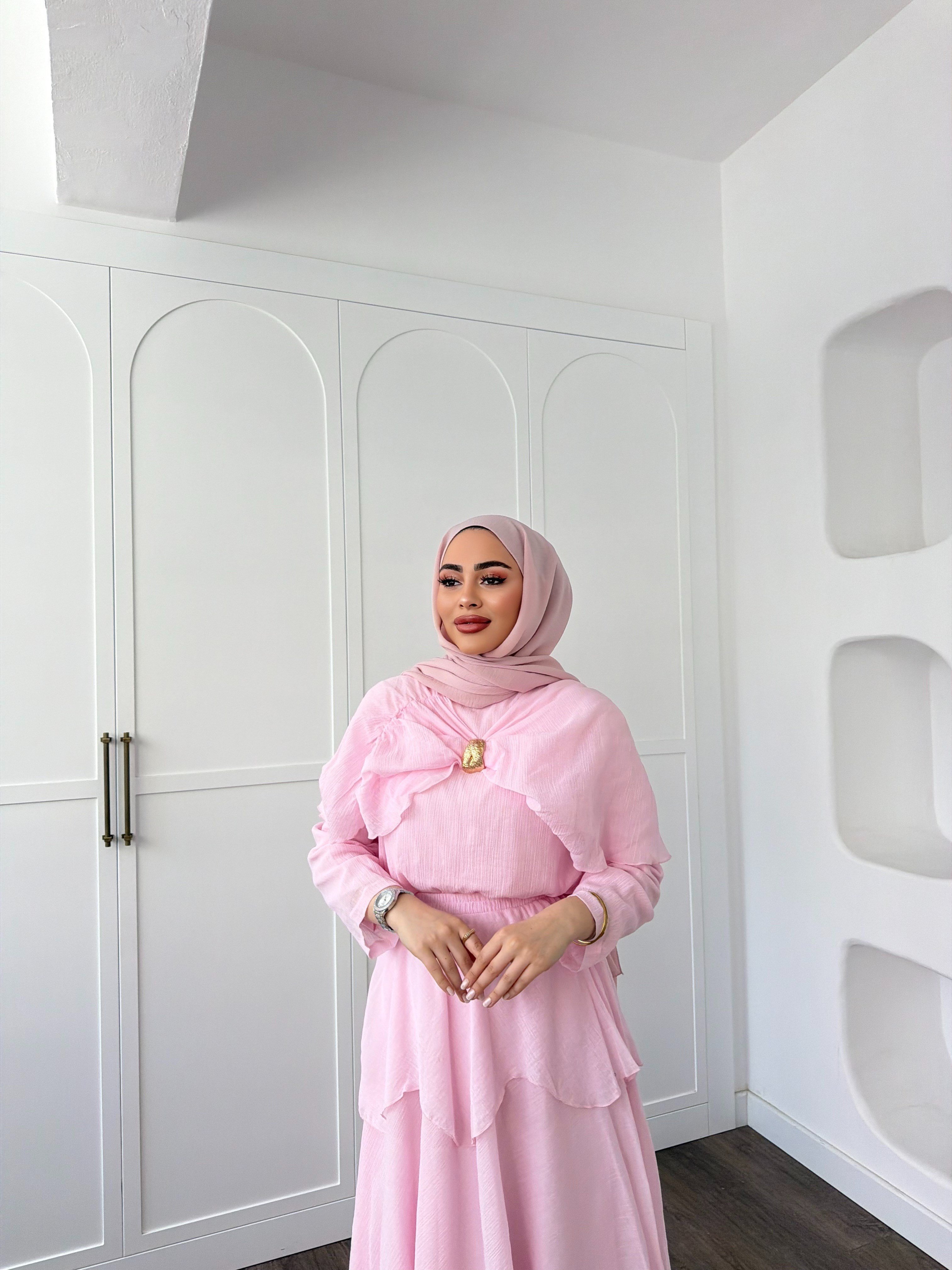  Irmak Etekli Takım - Pembe