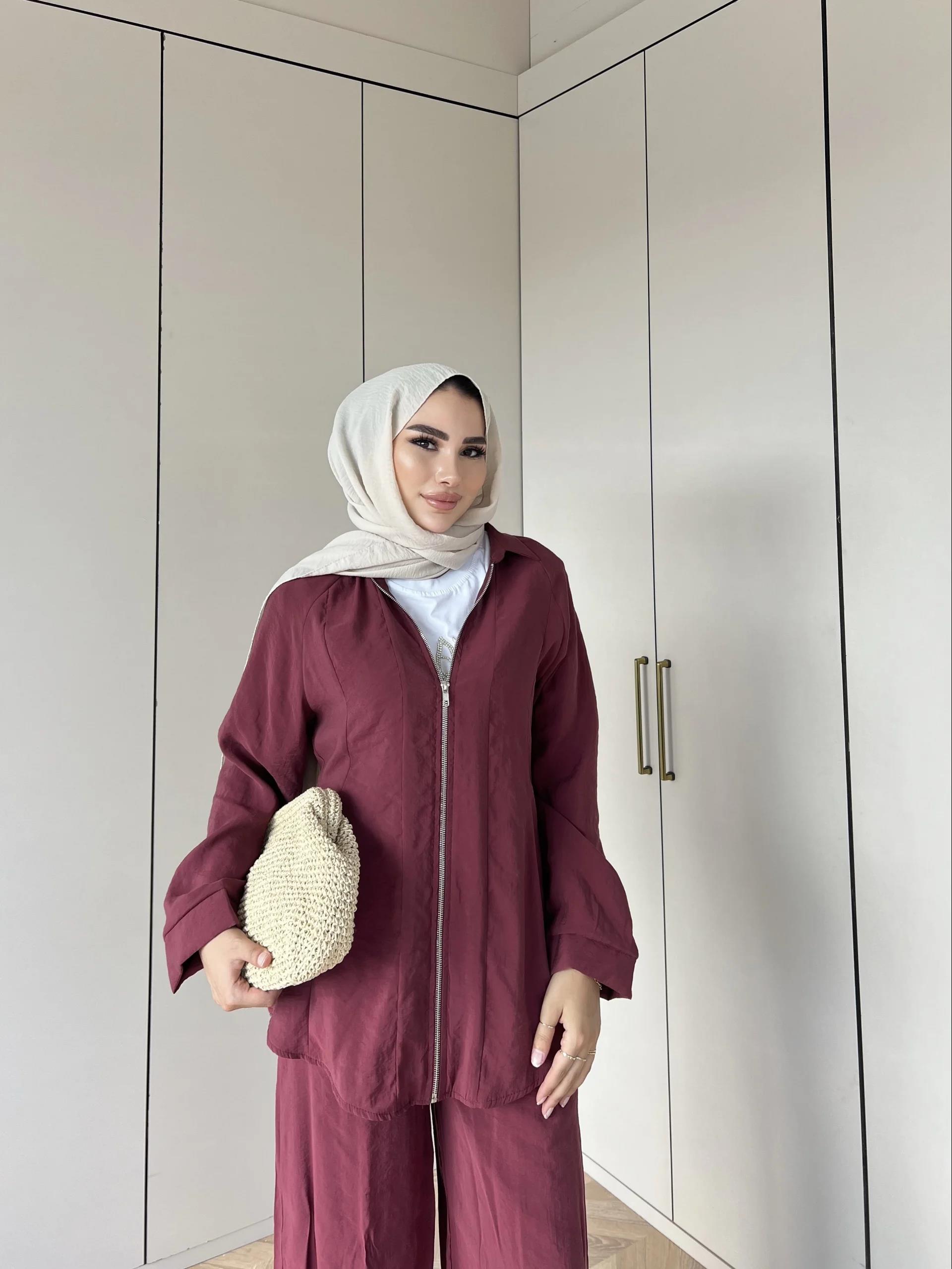 Adal Fermuarlı Takım - Bordo