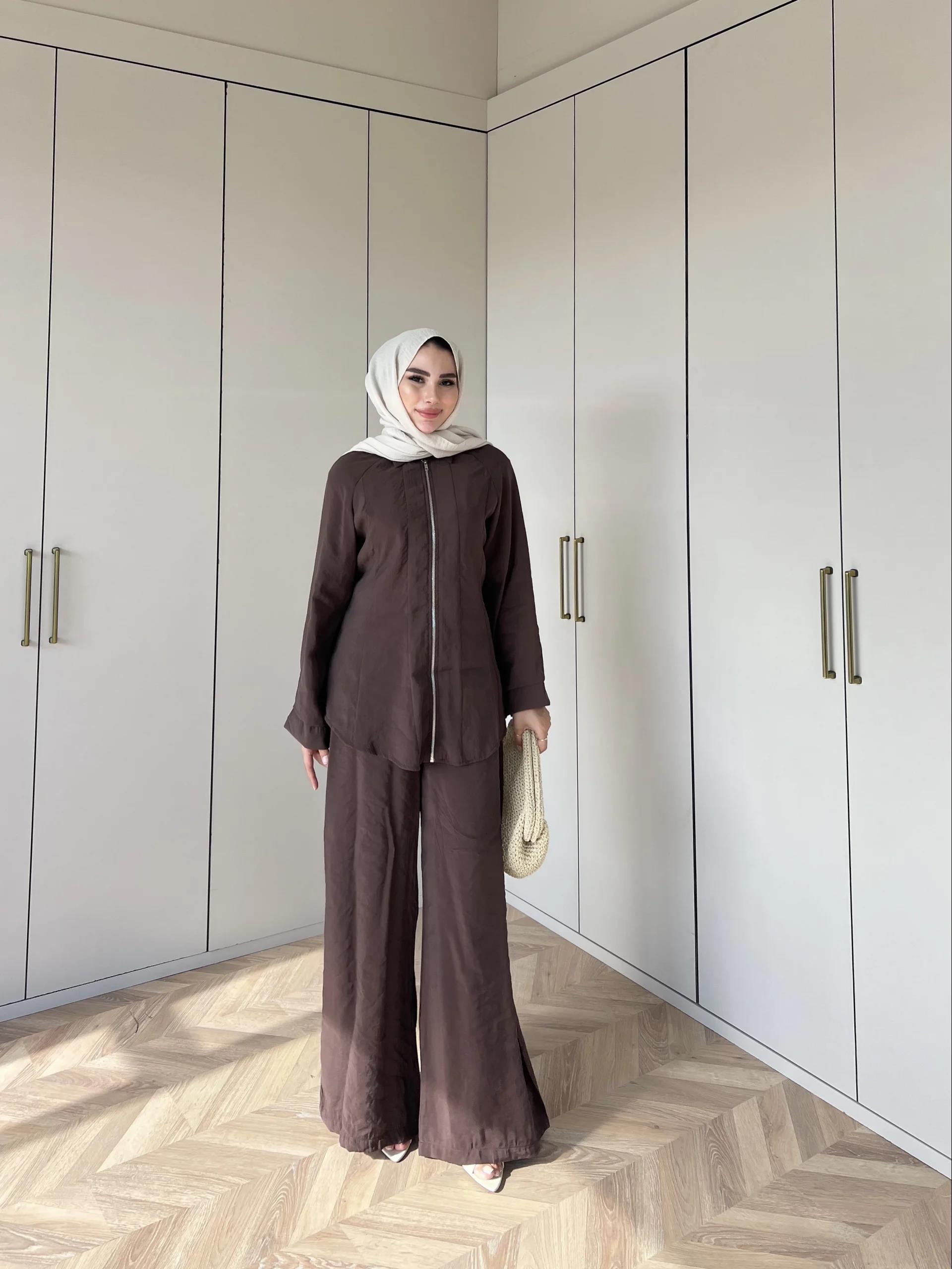 Adal Fermuarlı Takım - Kahve