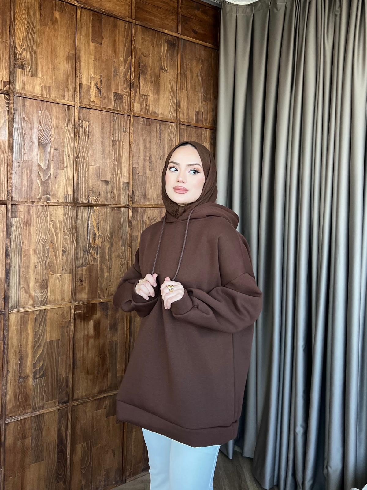 Aden 3 İplik Sweat - Acı Kahve