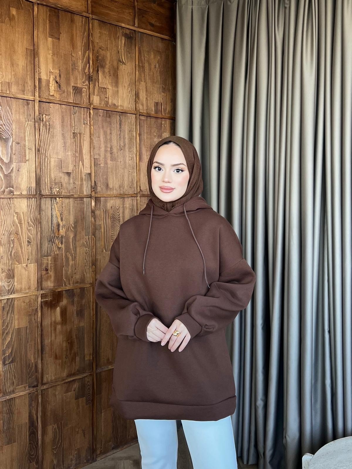 Aden 3 İplik Sweat - Acı Kahve