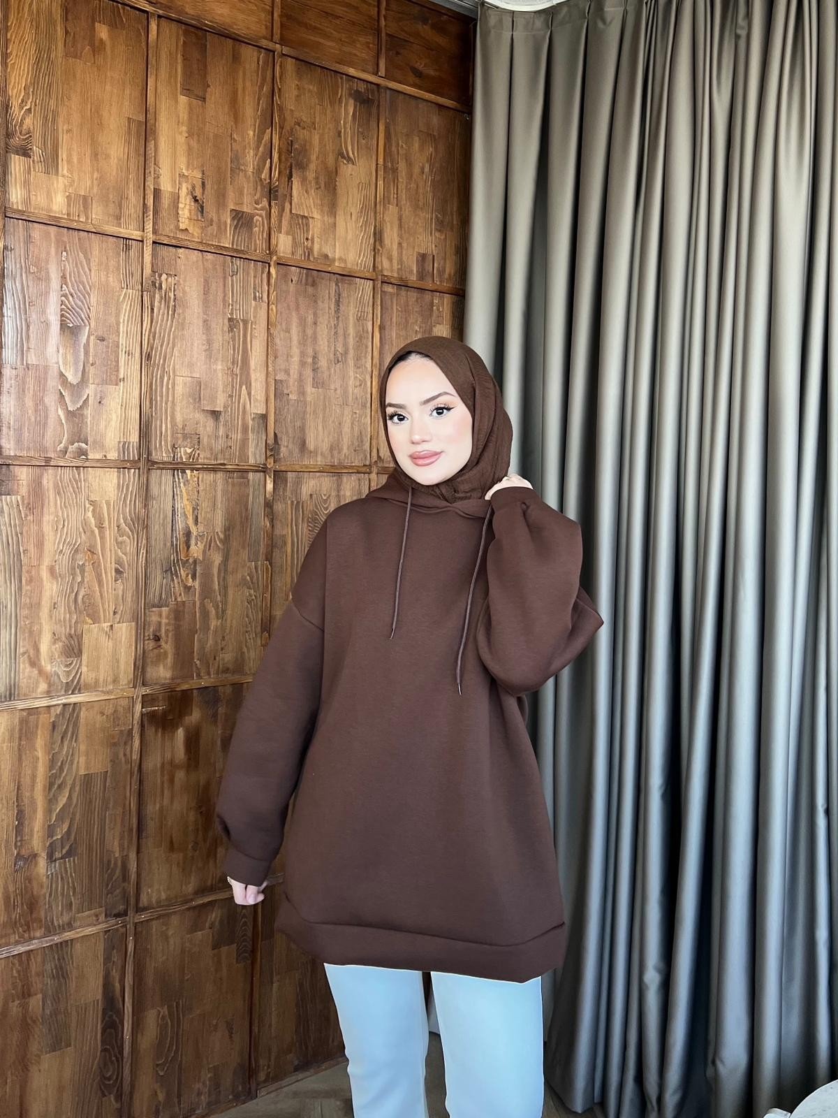 Aden 3 İplik Sweat - Acı Kahve