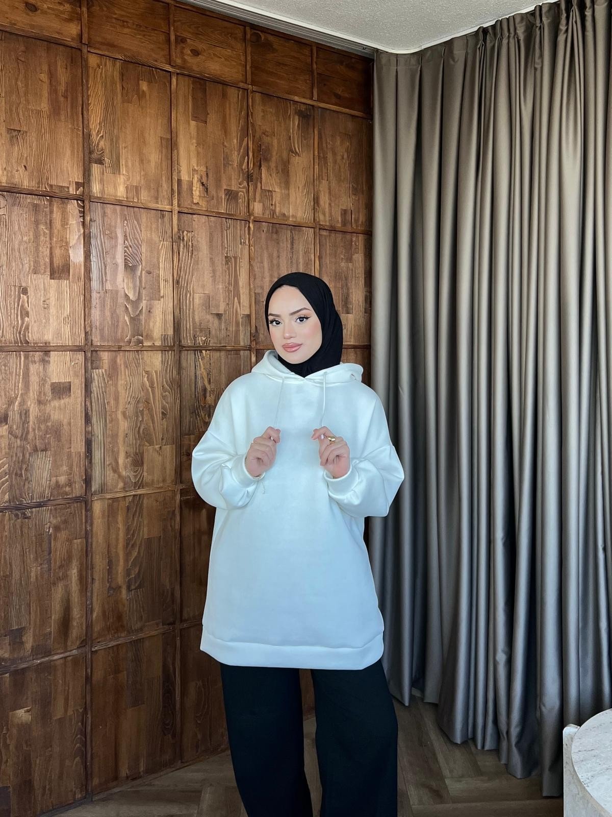 Aden 3 İplik Sweat - Beyaz