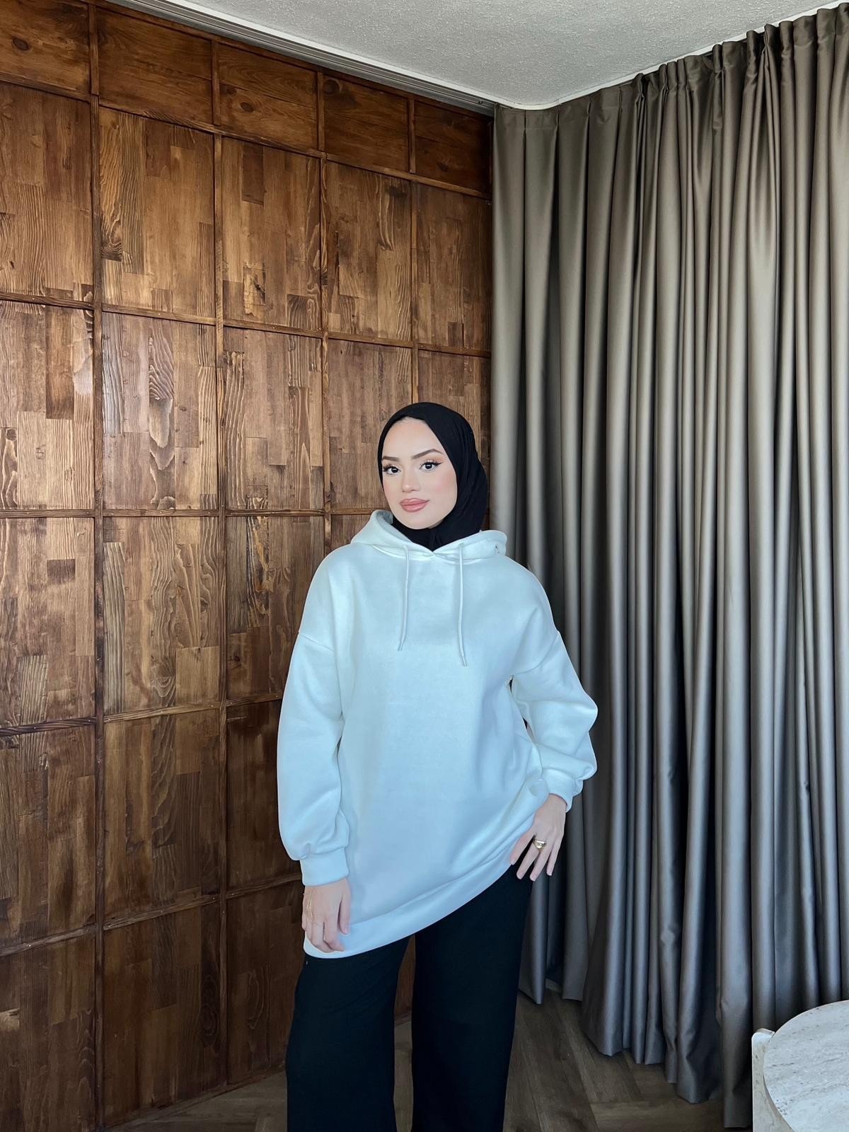 Aden 3 İplik Sweat - Beyaz