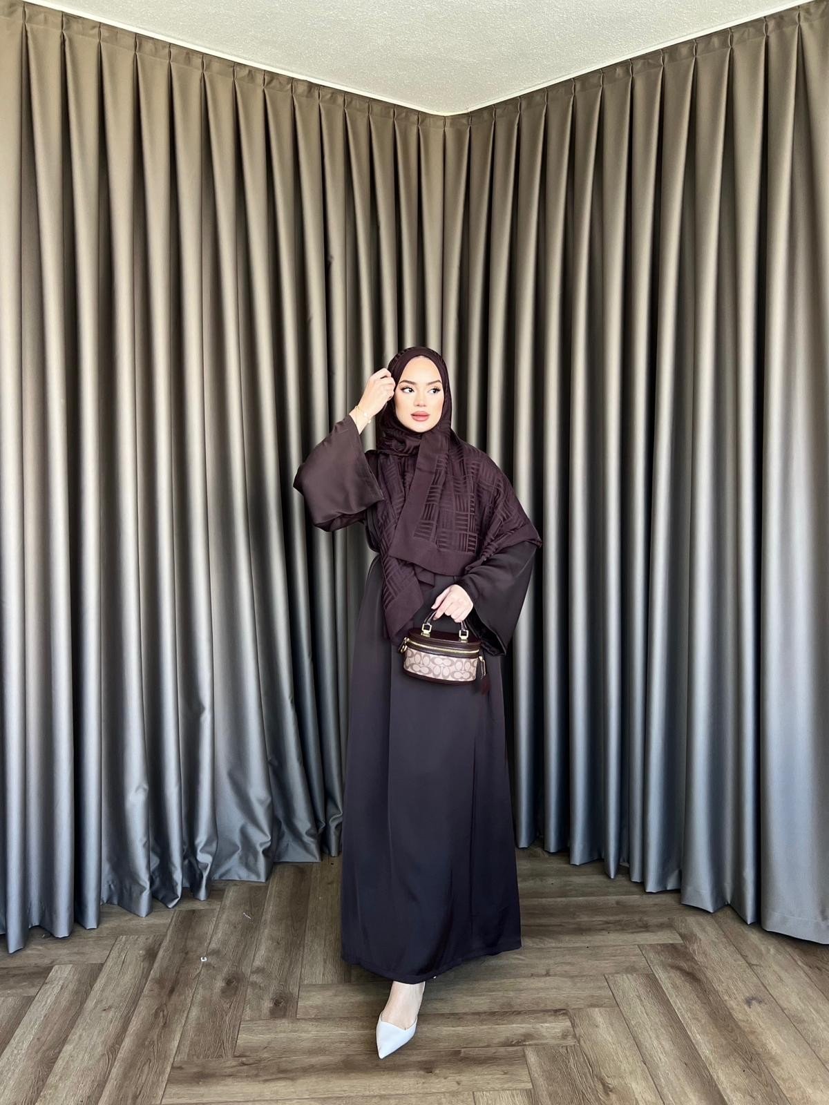 Arabic Belden Bağlamalı Elbise - Acı Kahve