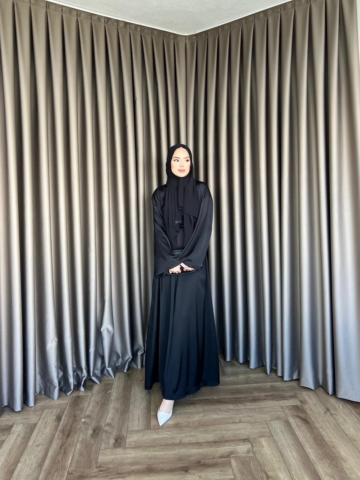 Arabic Belden Bağlamalı Elbise - Siyah