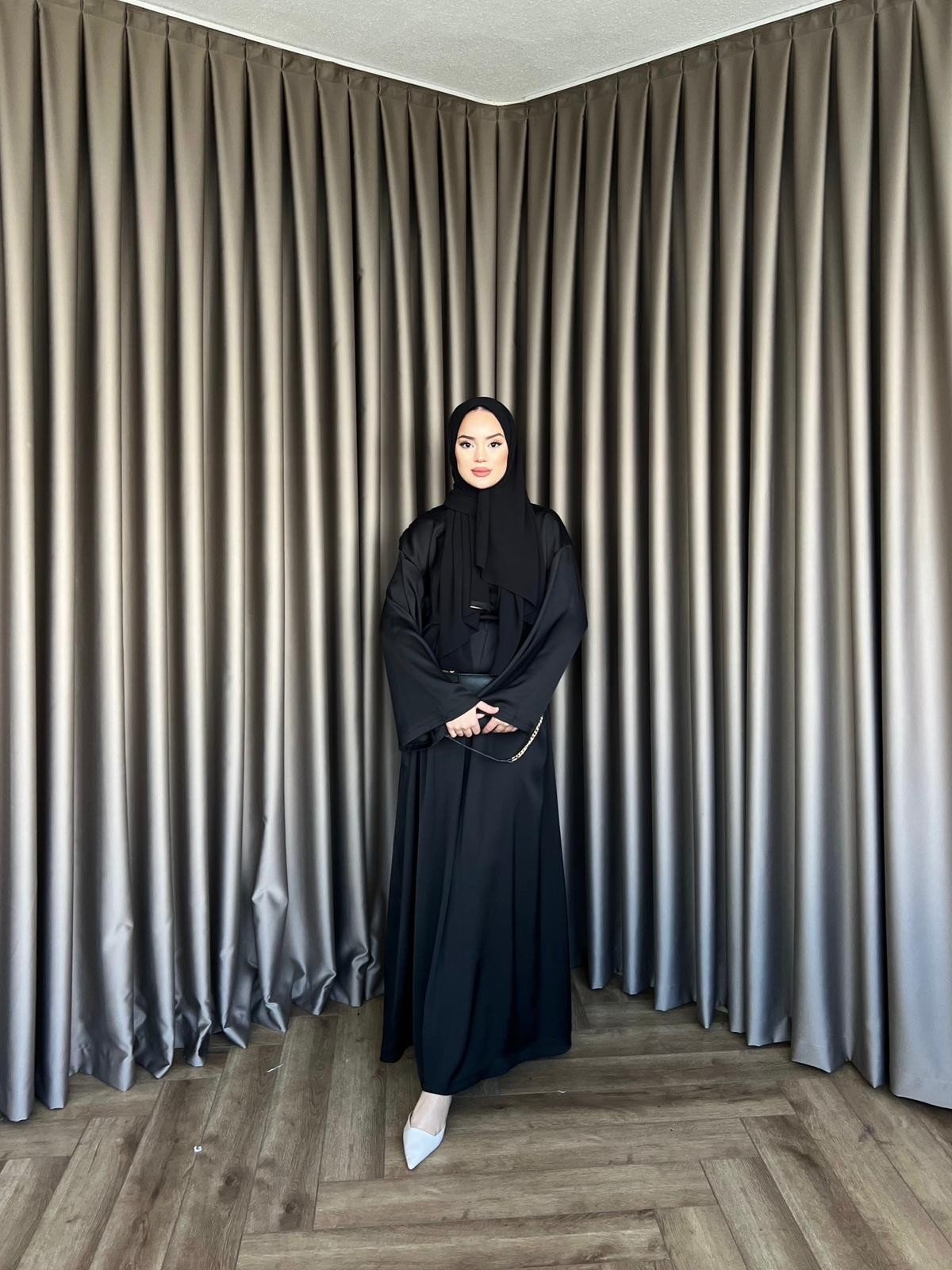 Arabic Belden Bağlamalı Elbise - Siyah