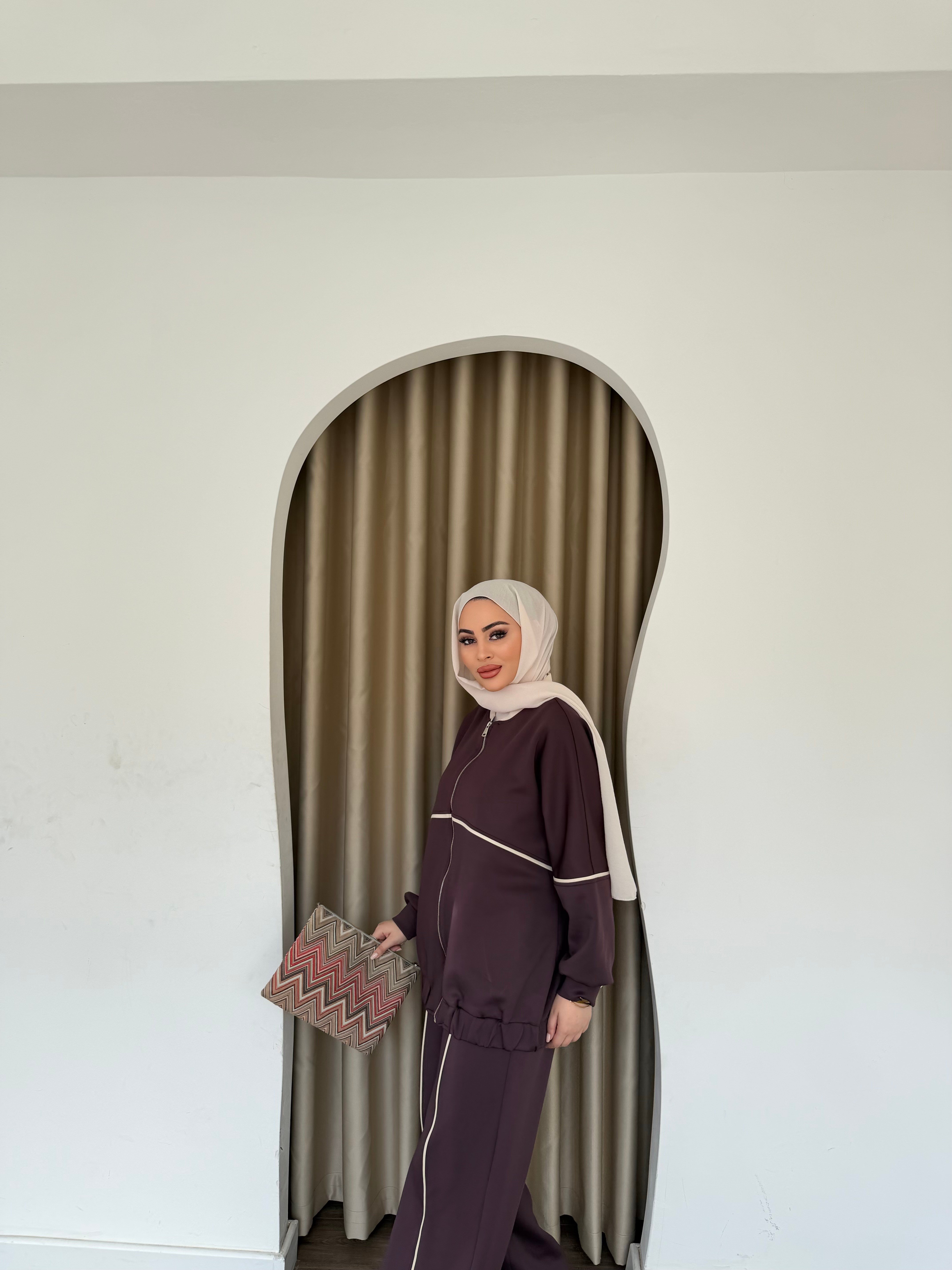 Aybüke Scuba Eşofman Takım - Mürdüm