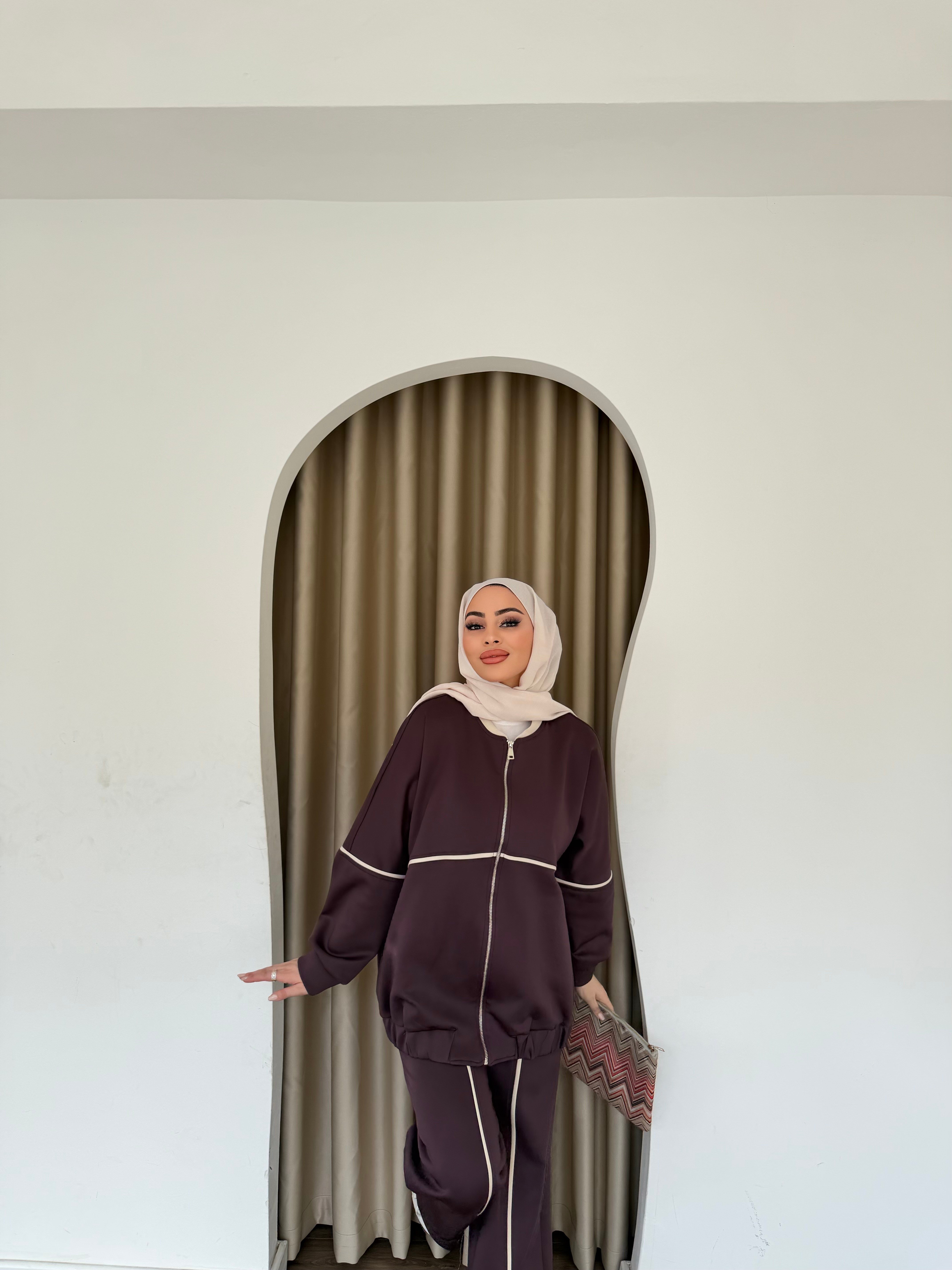 Aybüke Scuba Eşofman Takım - Mürdüm