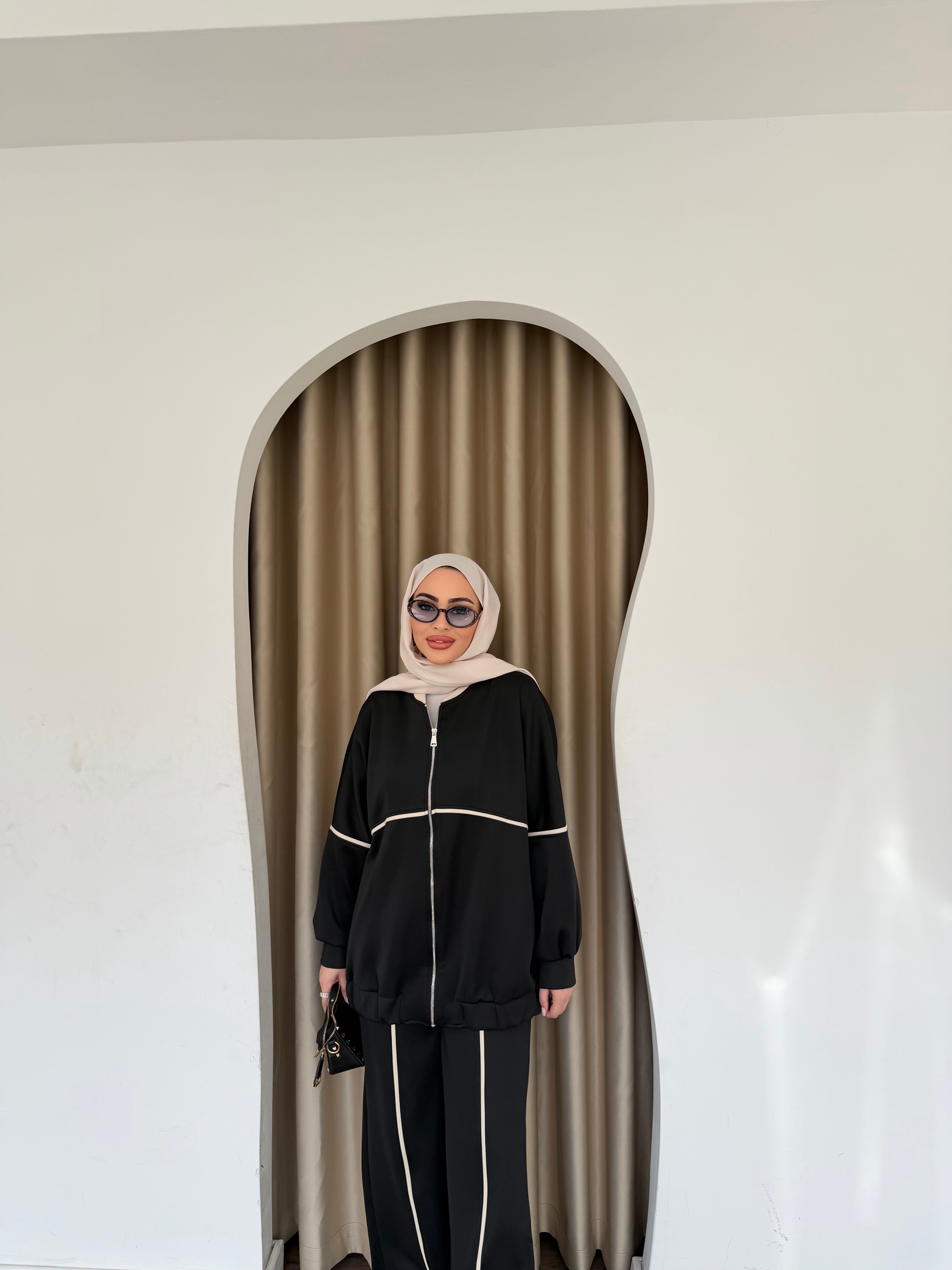 Aybüke Scuba Eşofman Takım - Siyah