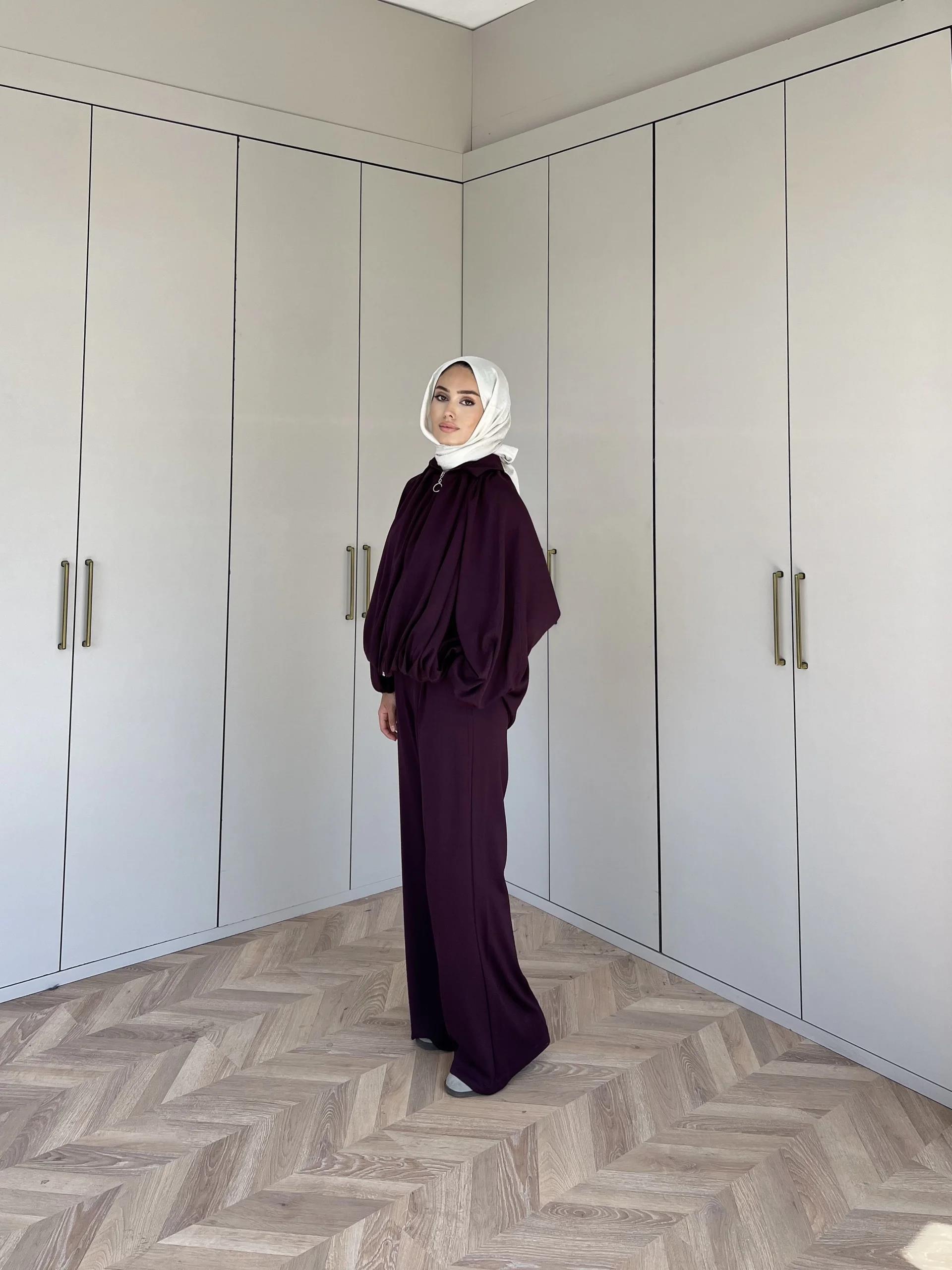 Ayşan Oversize Takım - Bordo