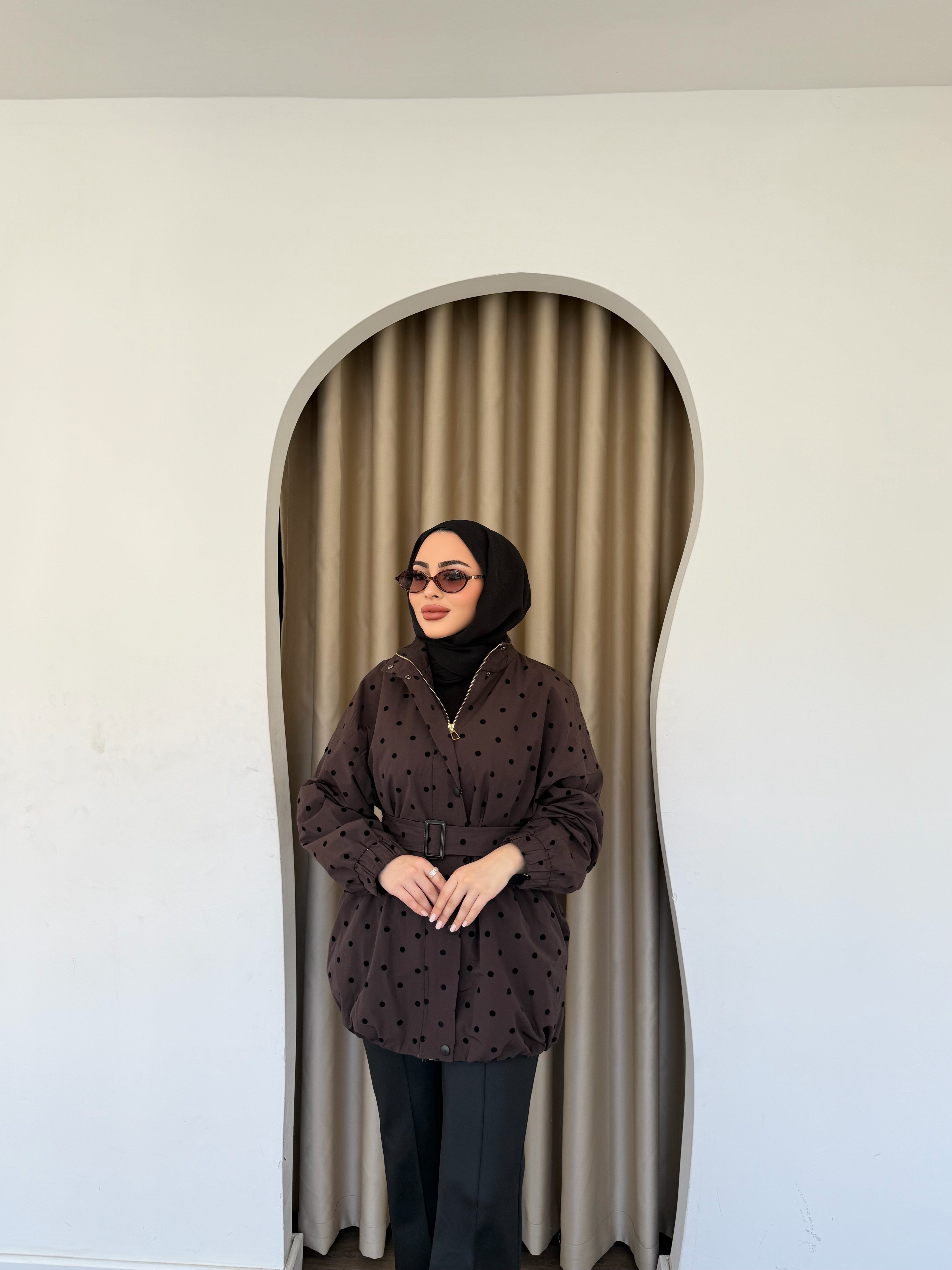 Bahar Kemerli Ceket - Krem