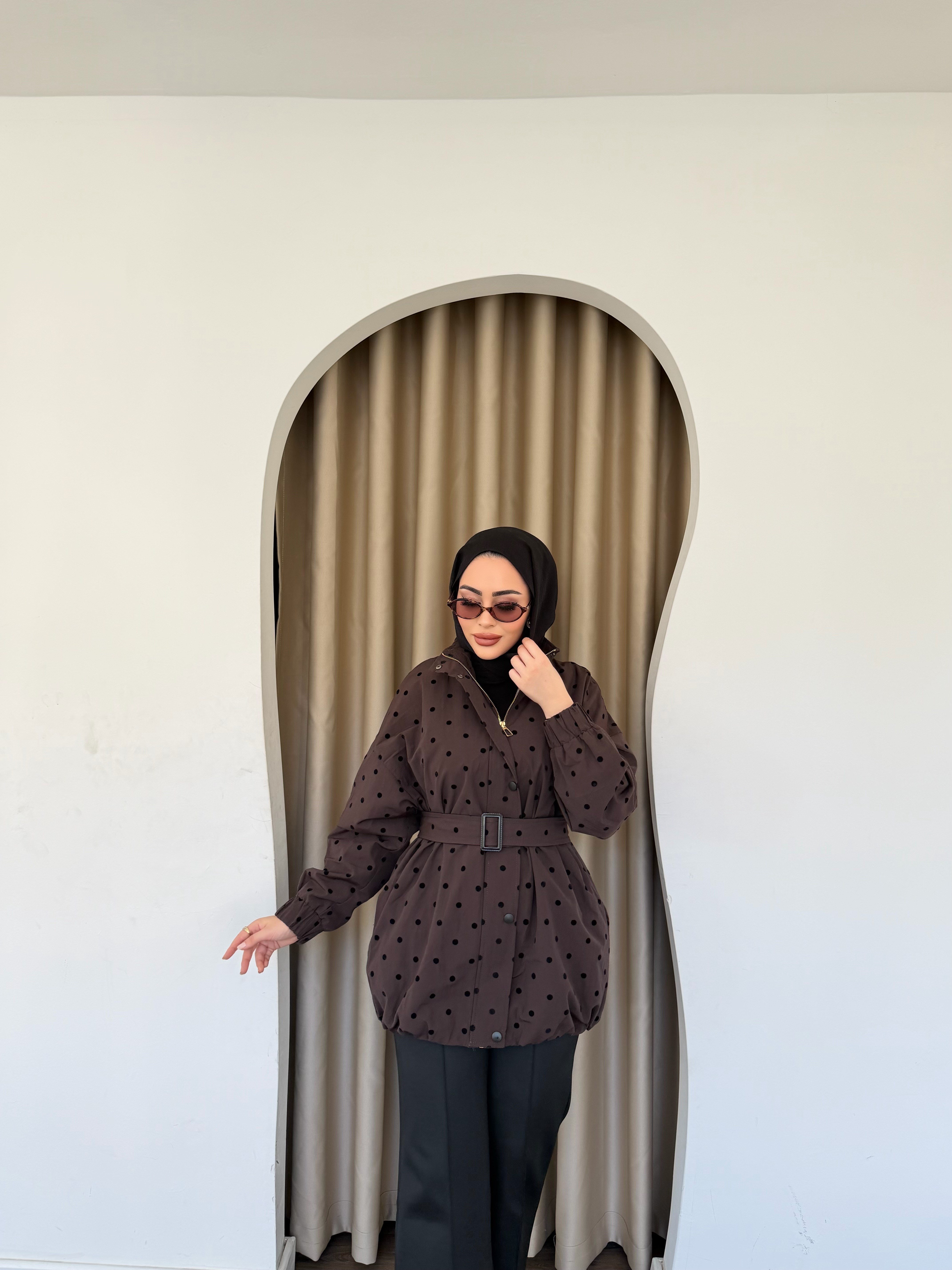 Bahar Kemerli Ceket - Krem