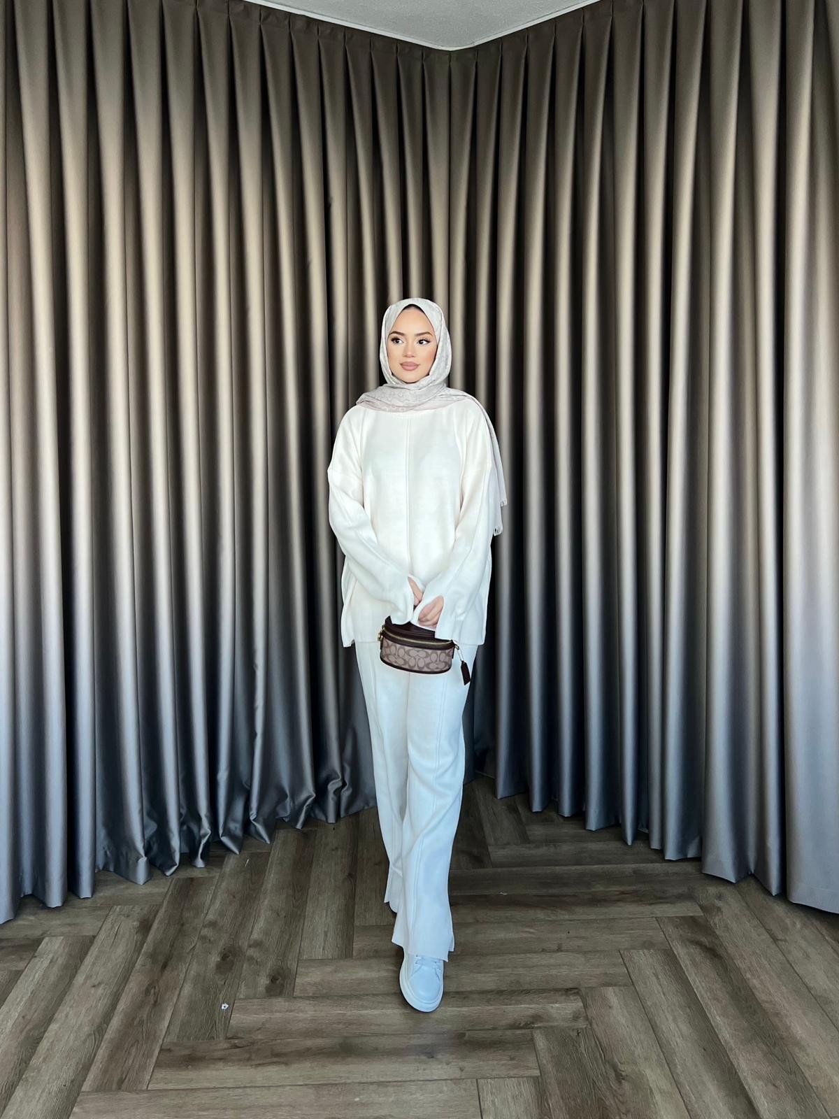 Basic Triko Takım - Beyaz