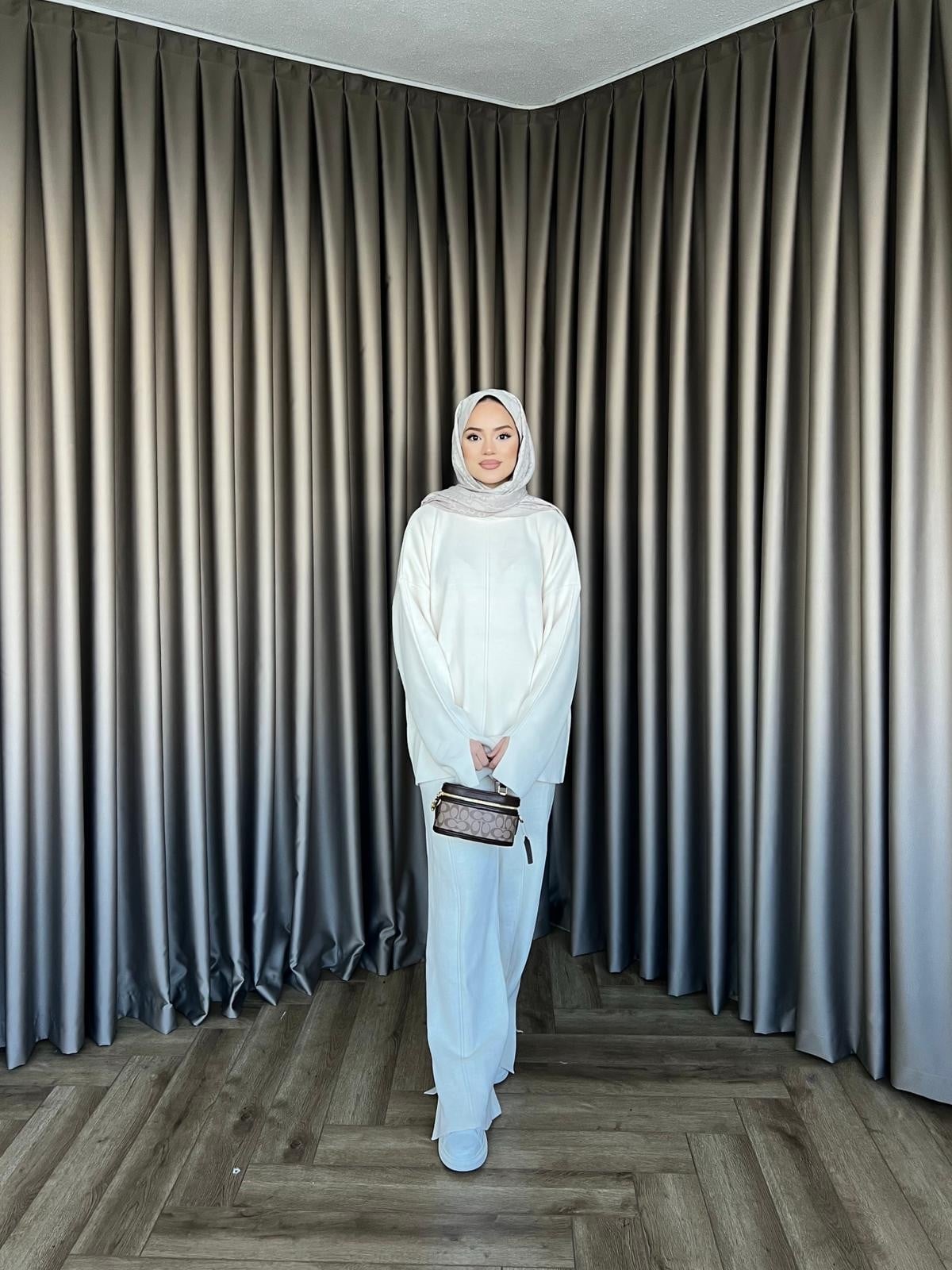 Basic Triko Takım - Beyaz