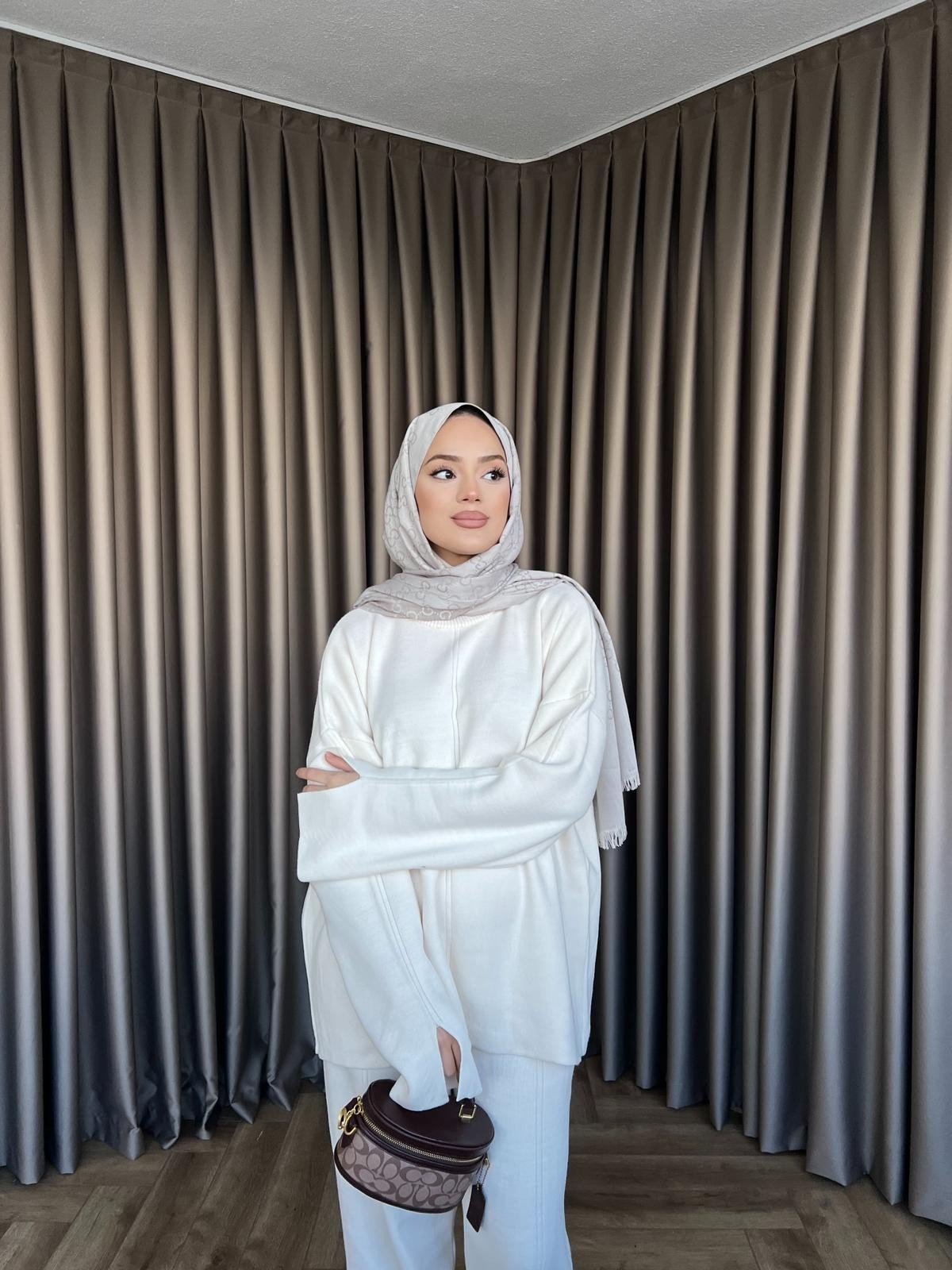 Basic Triko Takım - Beyaz